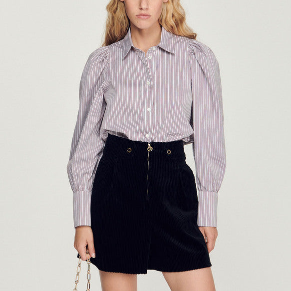 Chemise rayée à manches volumineuses Sandro seconde main