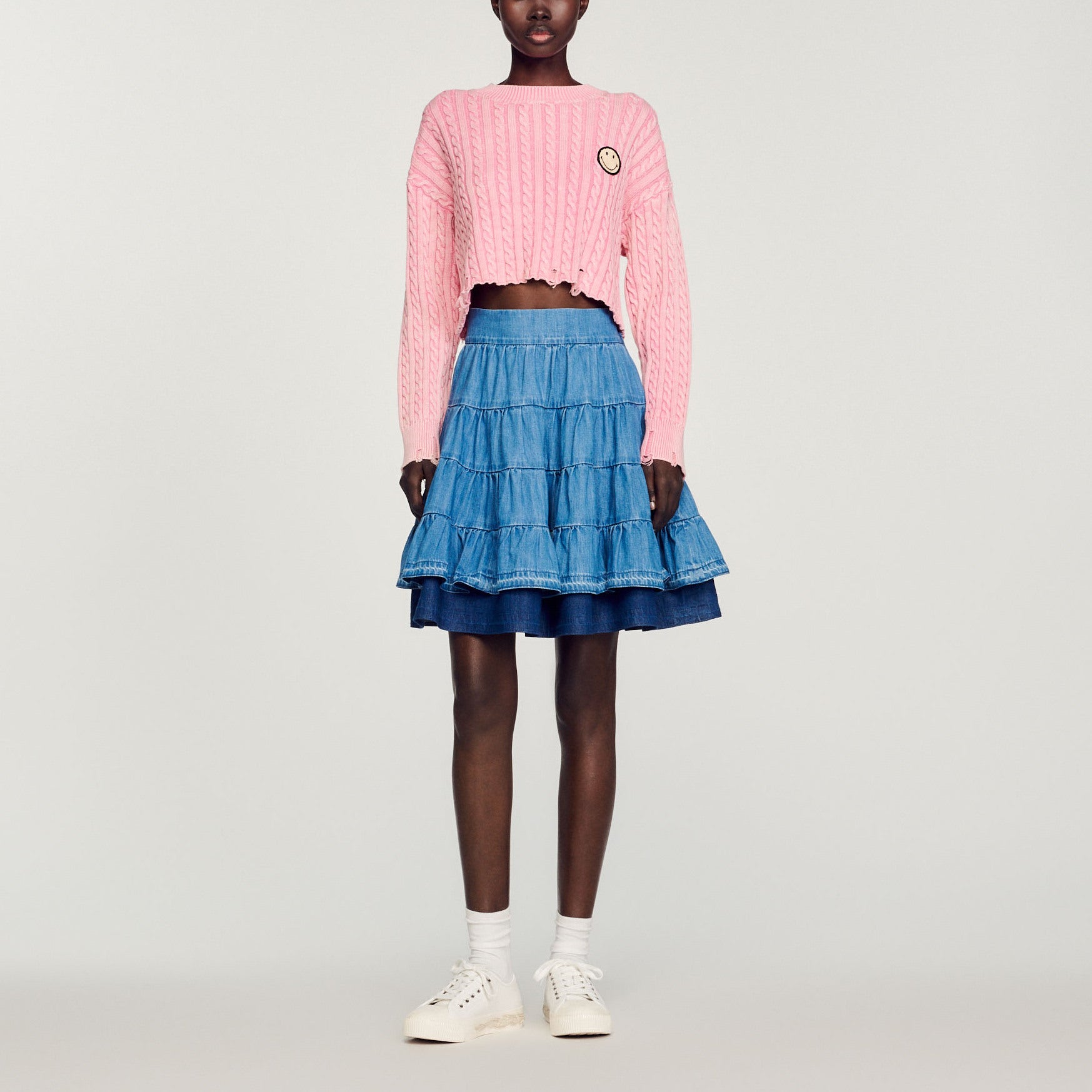 Pull court Smiley© Sandro seconde main