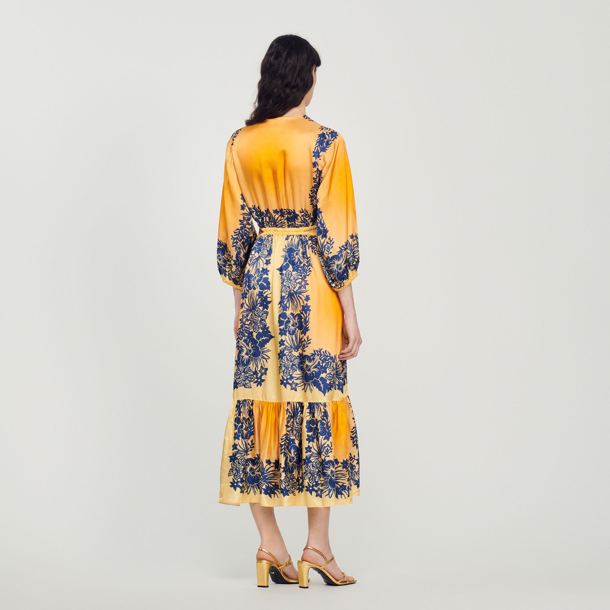 Robe longue imprimée Hawaï Sandro seconde main