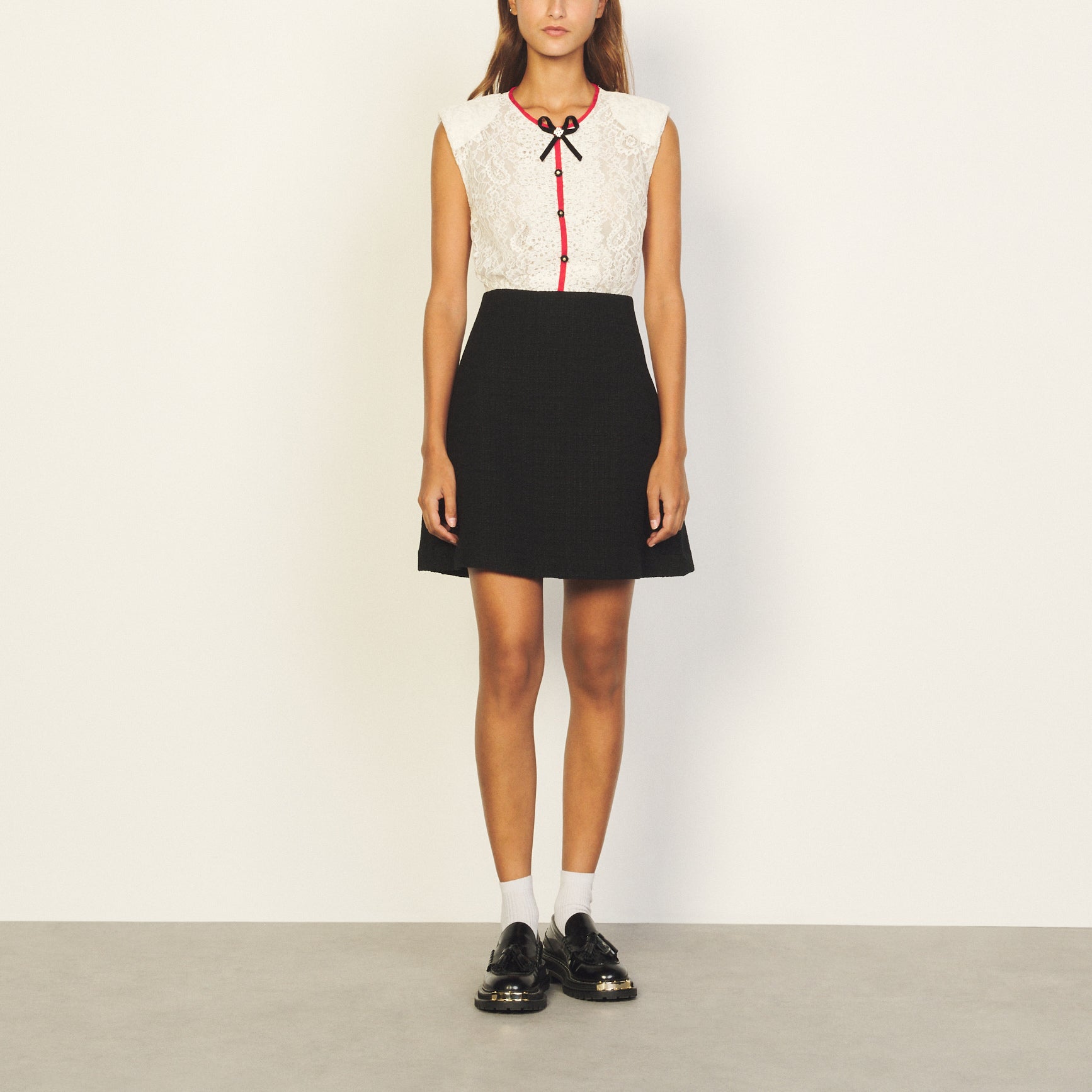 Robe courte mix matières Sandro seconde main