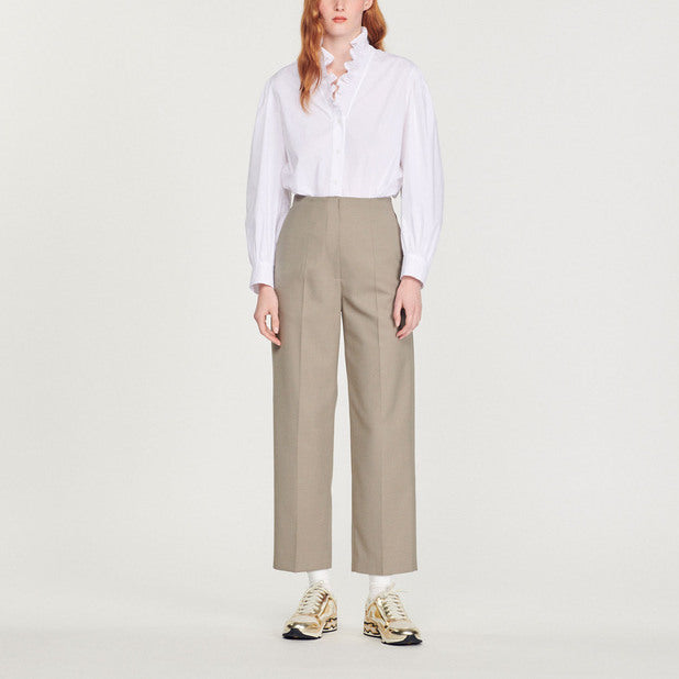 Pantalon de tailleur taille haute Sandro seconde main