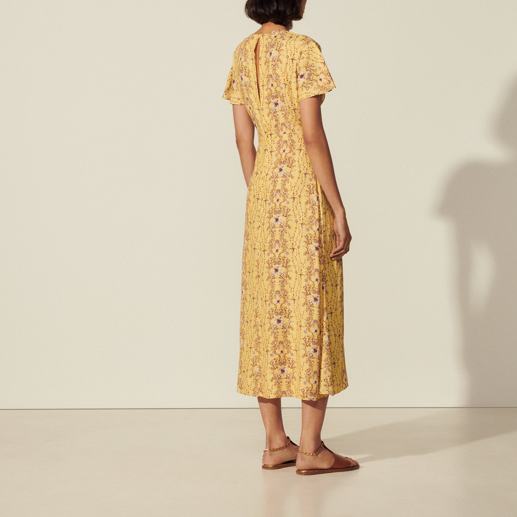 Robe longue imprimée Sandro seconde main