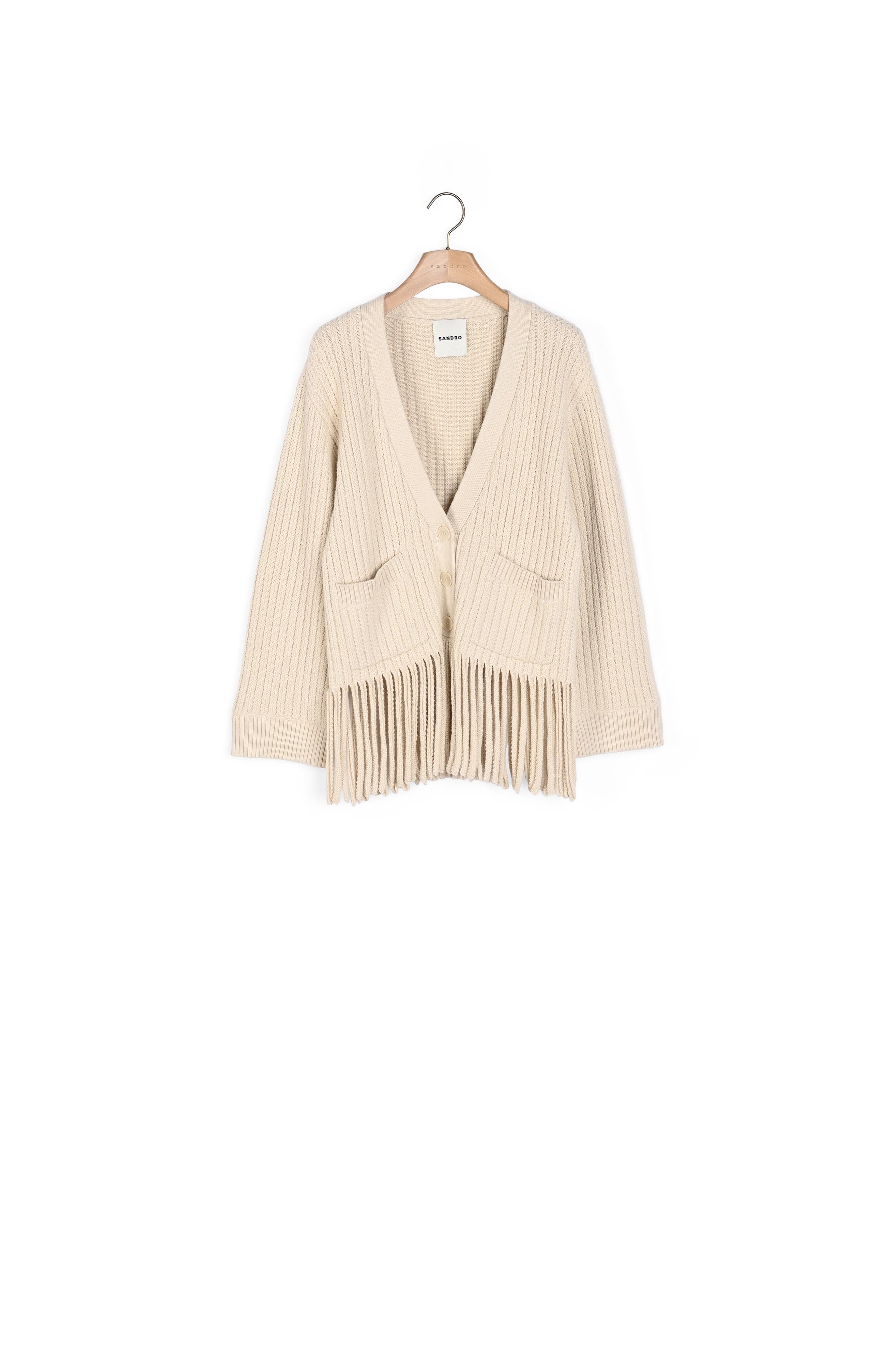 Cardigan en Maille à franges Sandro seconde main