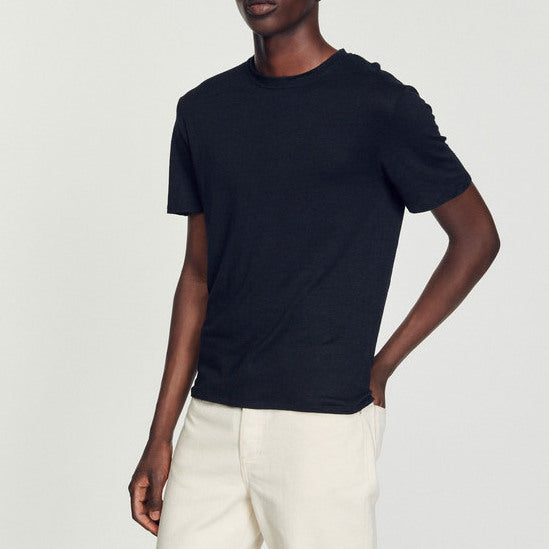 T-shirt en lin Sandro seconde main