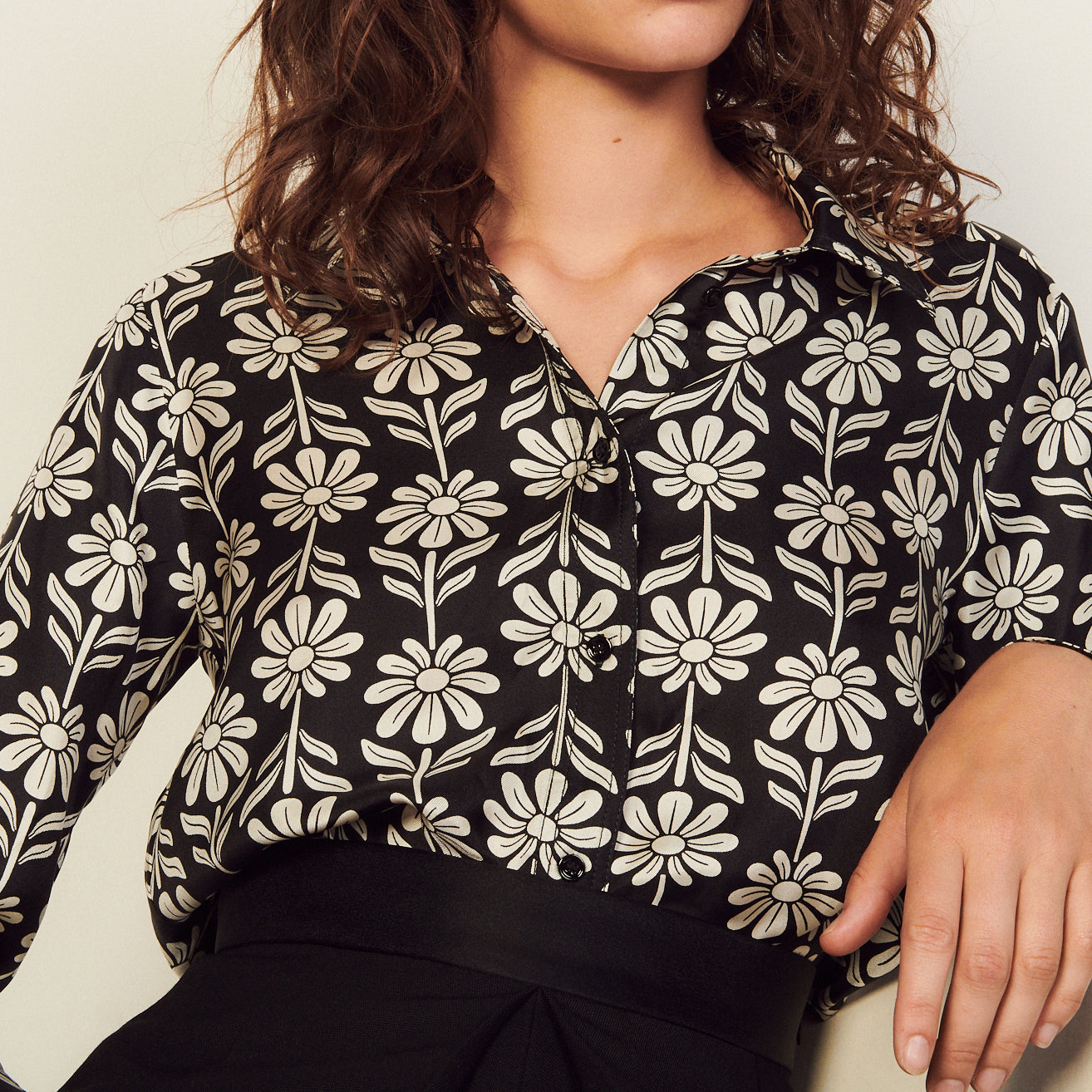 Chemise Noir Sandro seconde main