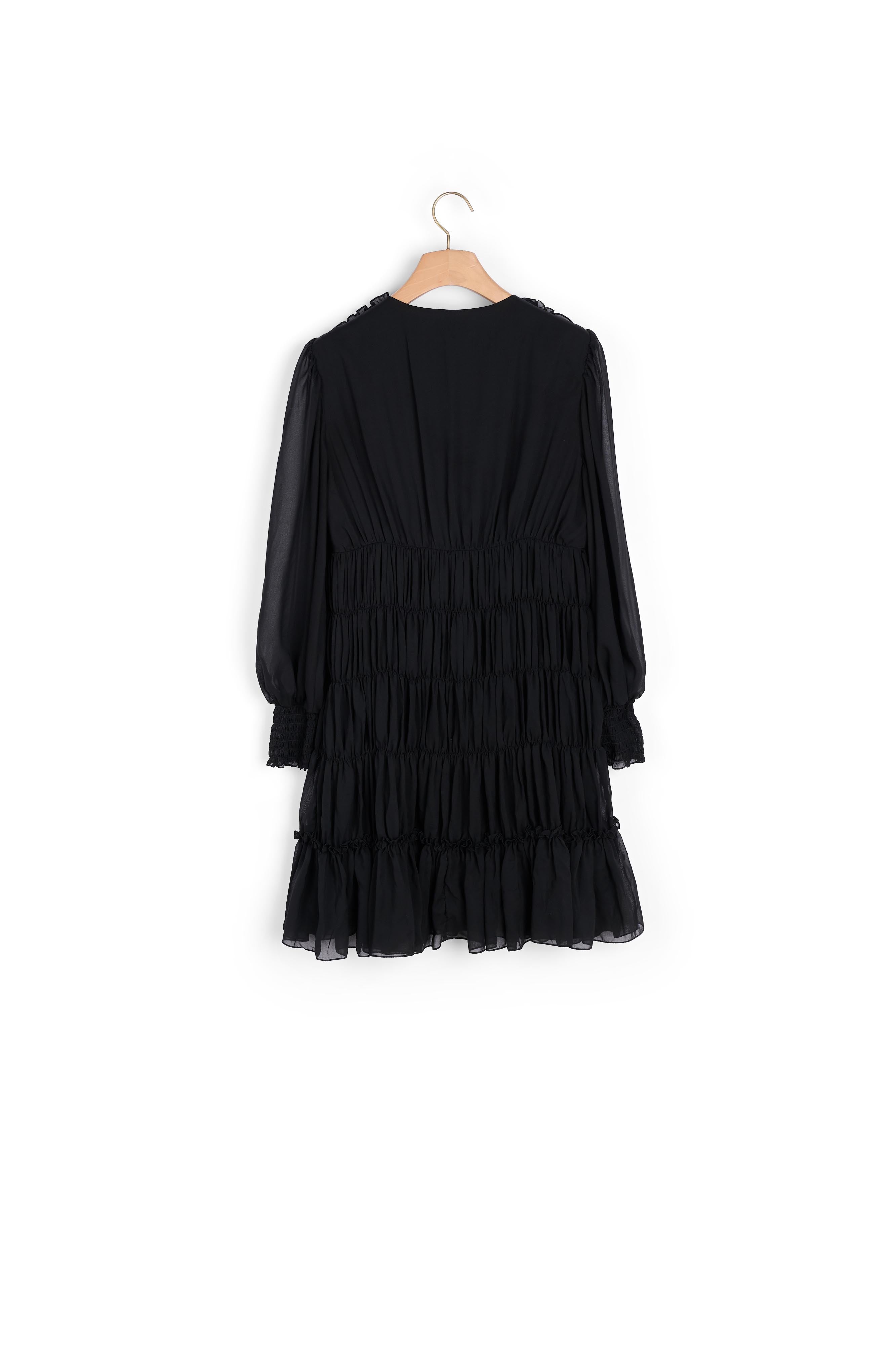 Robe courte en voile à  fronces Sandro seconde main