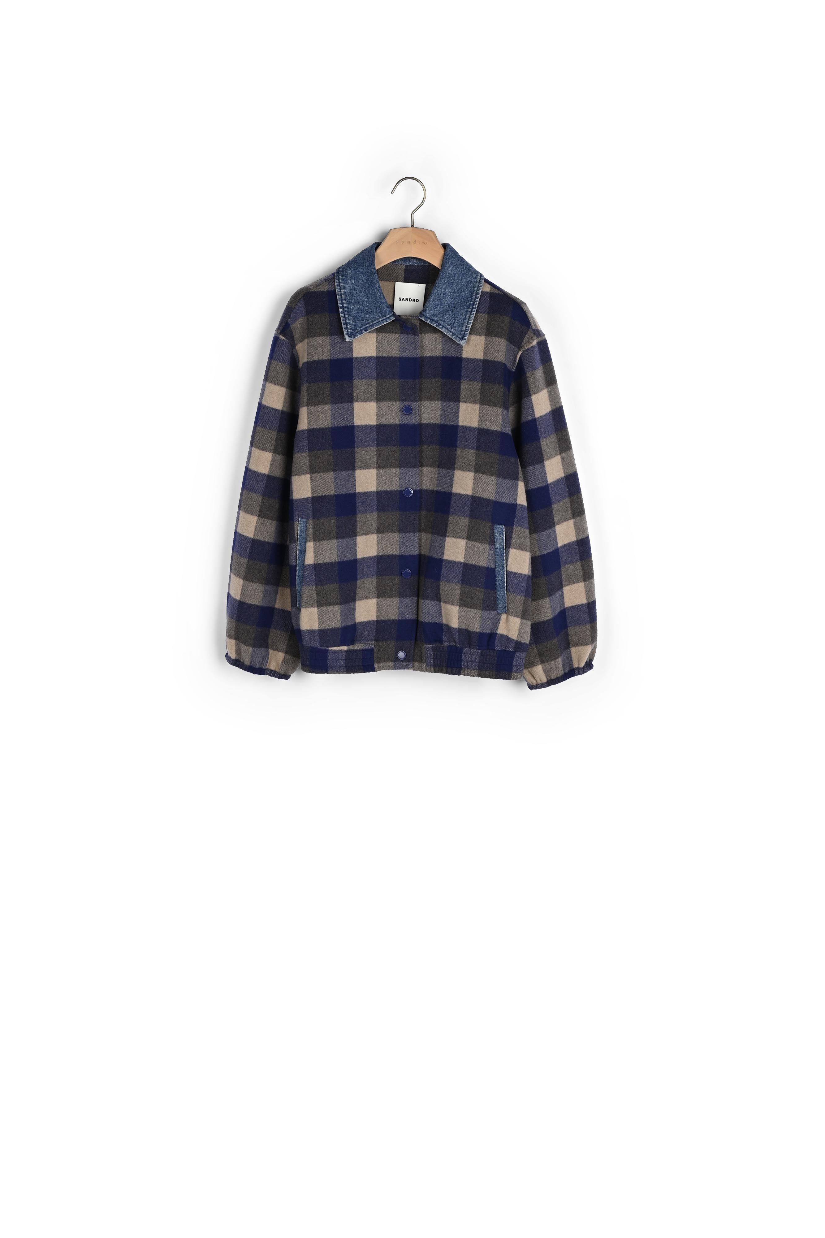 Manteau à carreaux Sandro seconde main