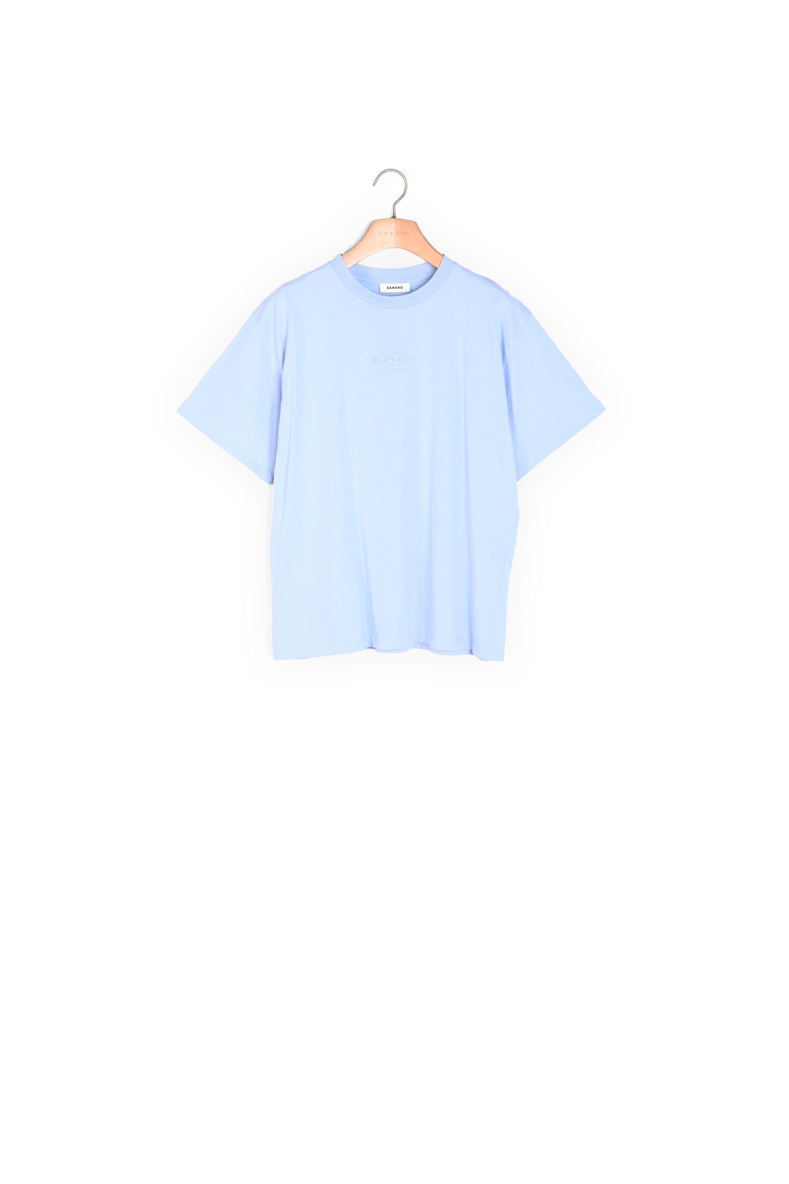 T-shirt Bleu Clair Sandro seconde main