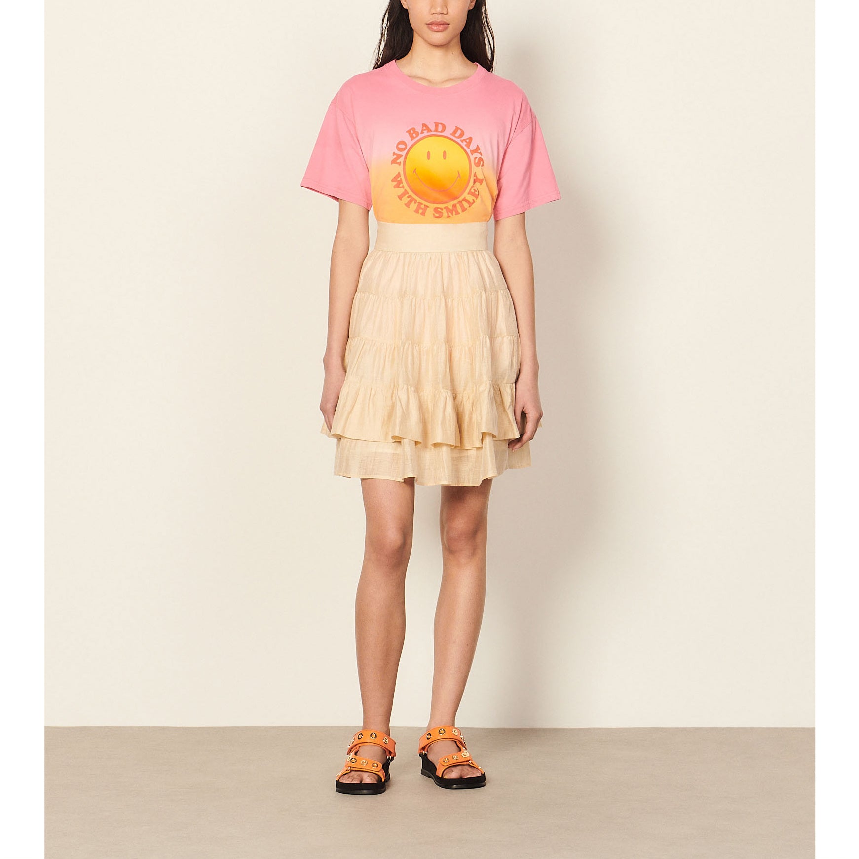 Jupe courte à volants Sandro seconde main