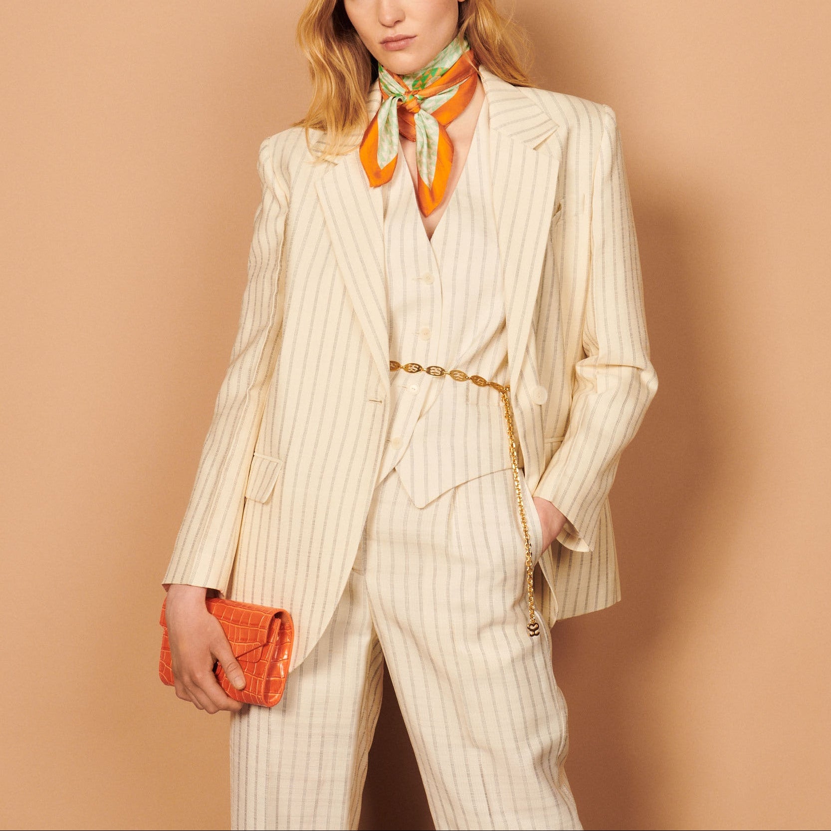 Veste de tailleur rayée Sandro seconde main