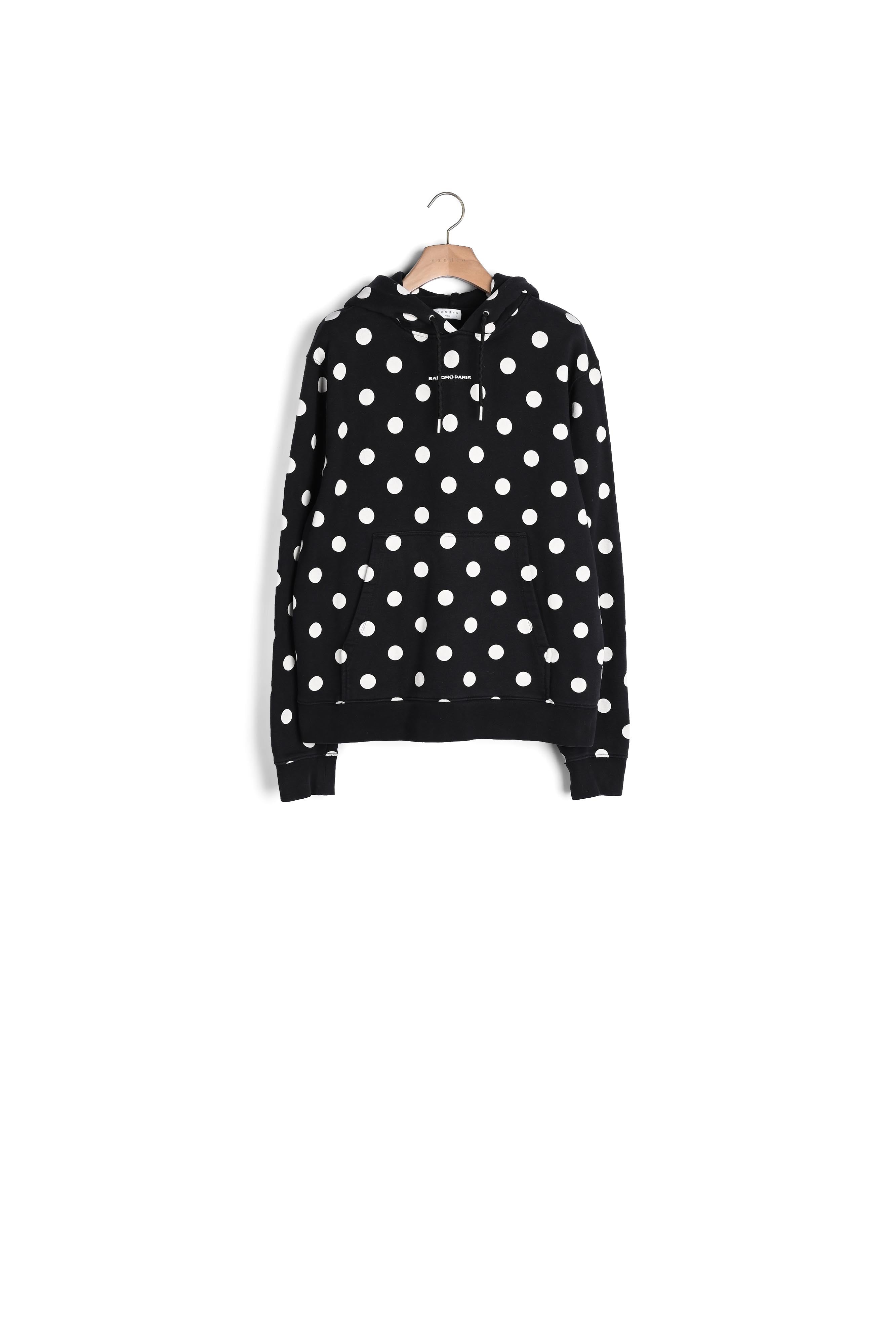 Sweat à capuche à pois Sandro seconde main