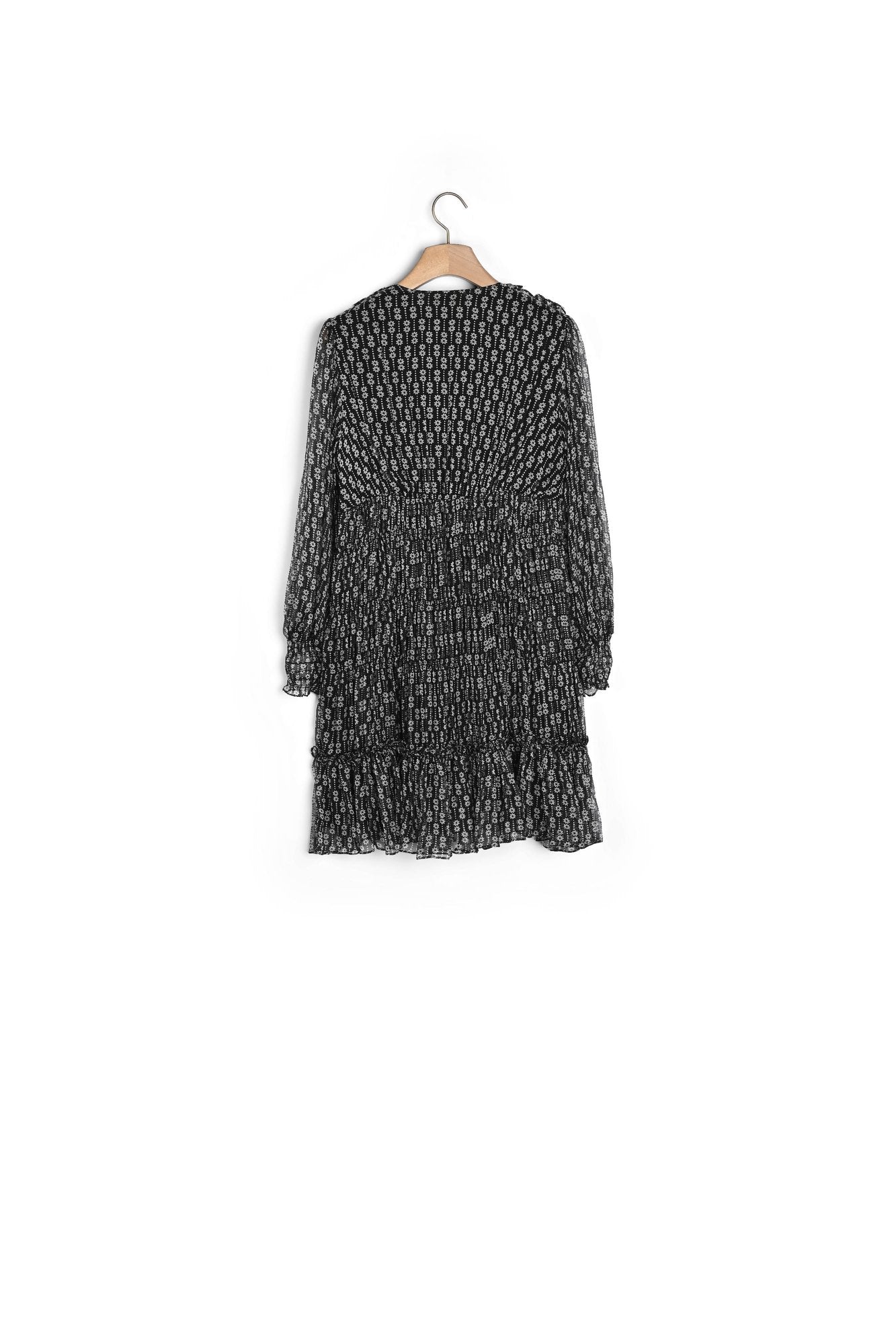 Robe imprimé noir et blanc Sandro seconde main