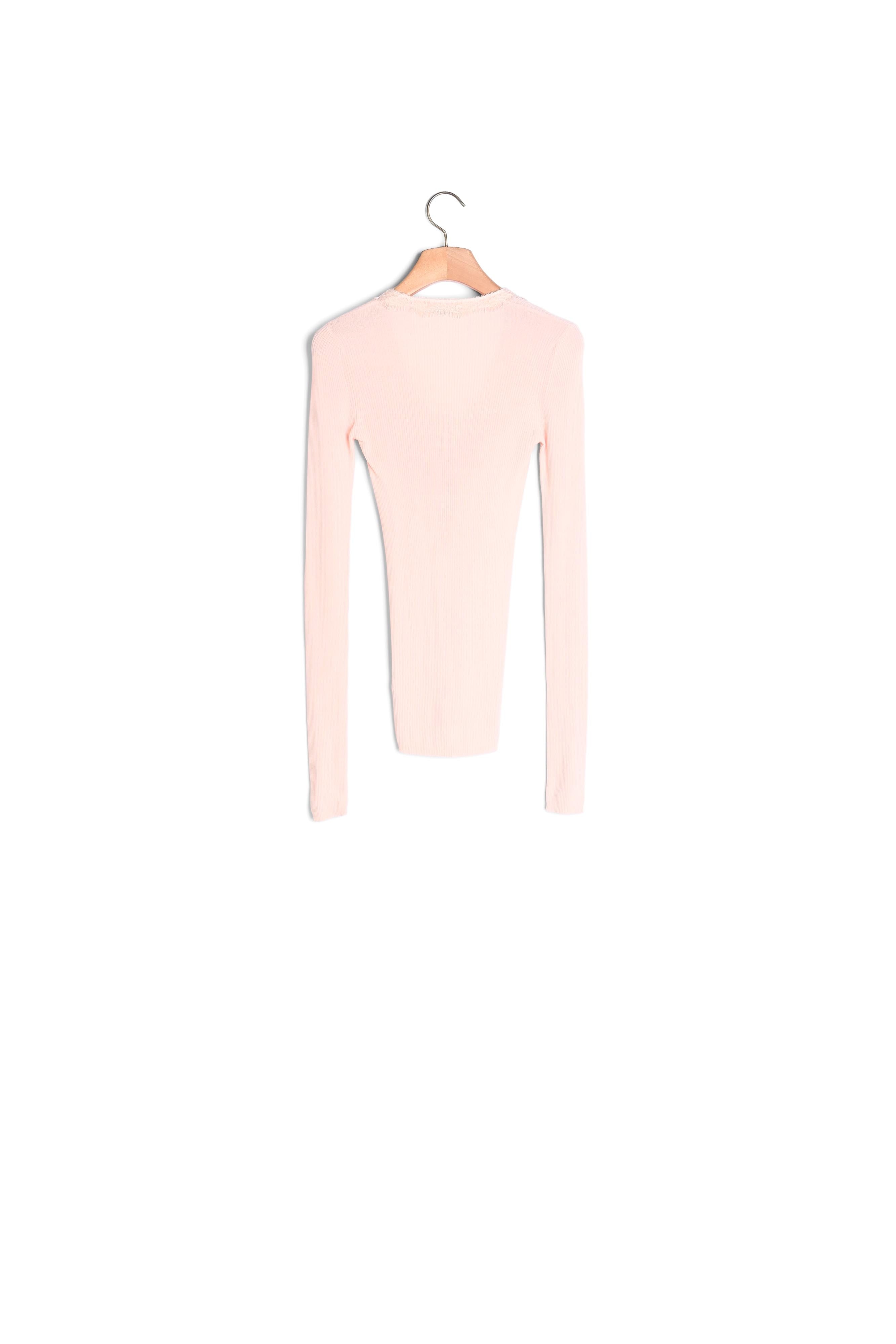 Pull fin à lacet et dentelle Sandro seconde main