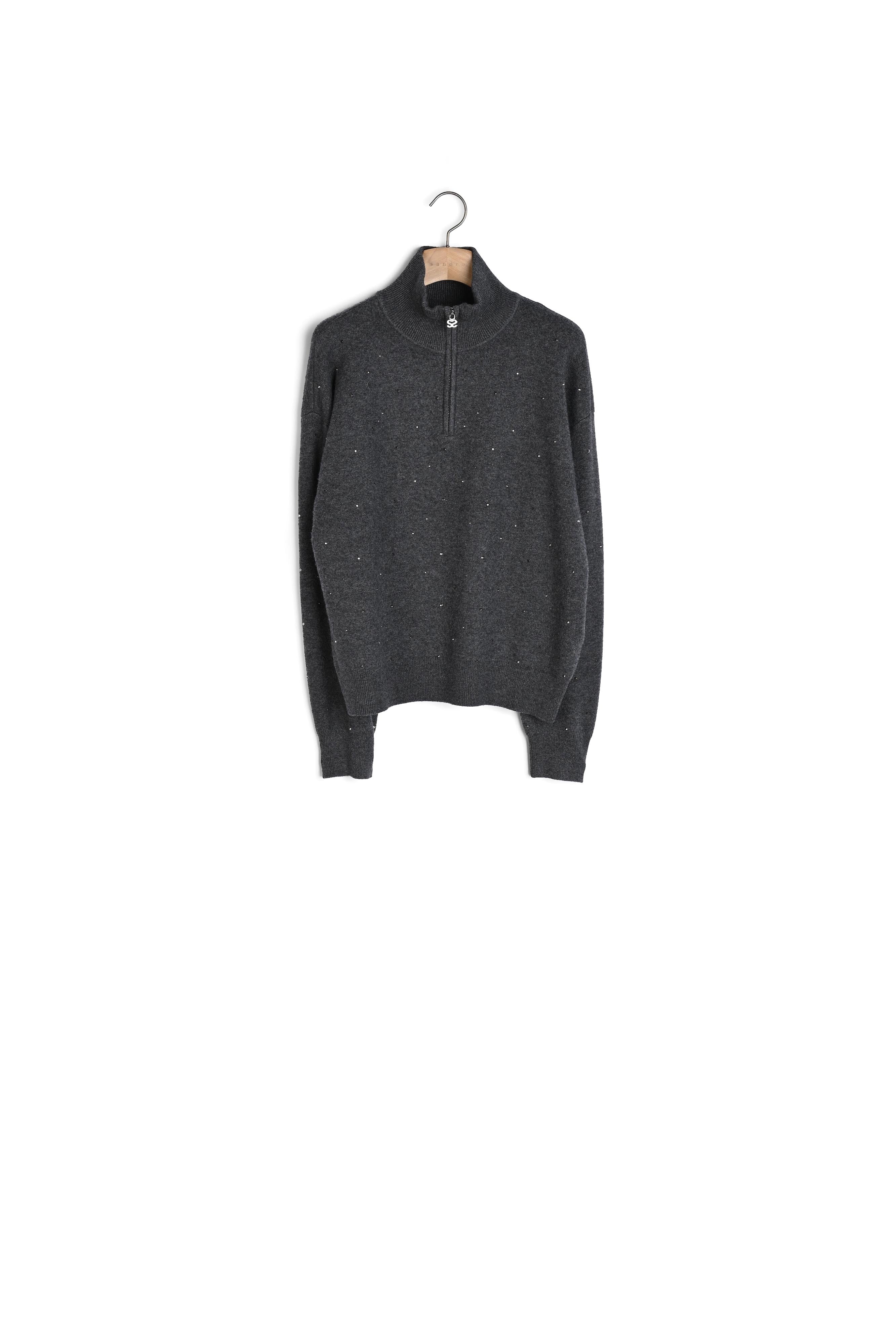 Pull Gris Foncé Sandro seconde main