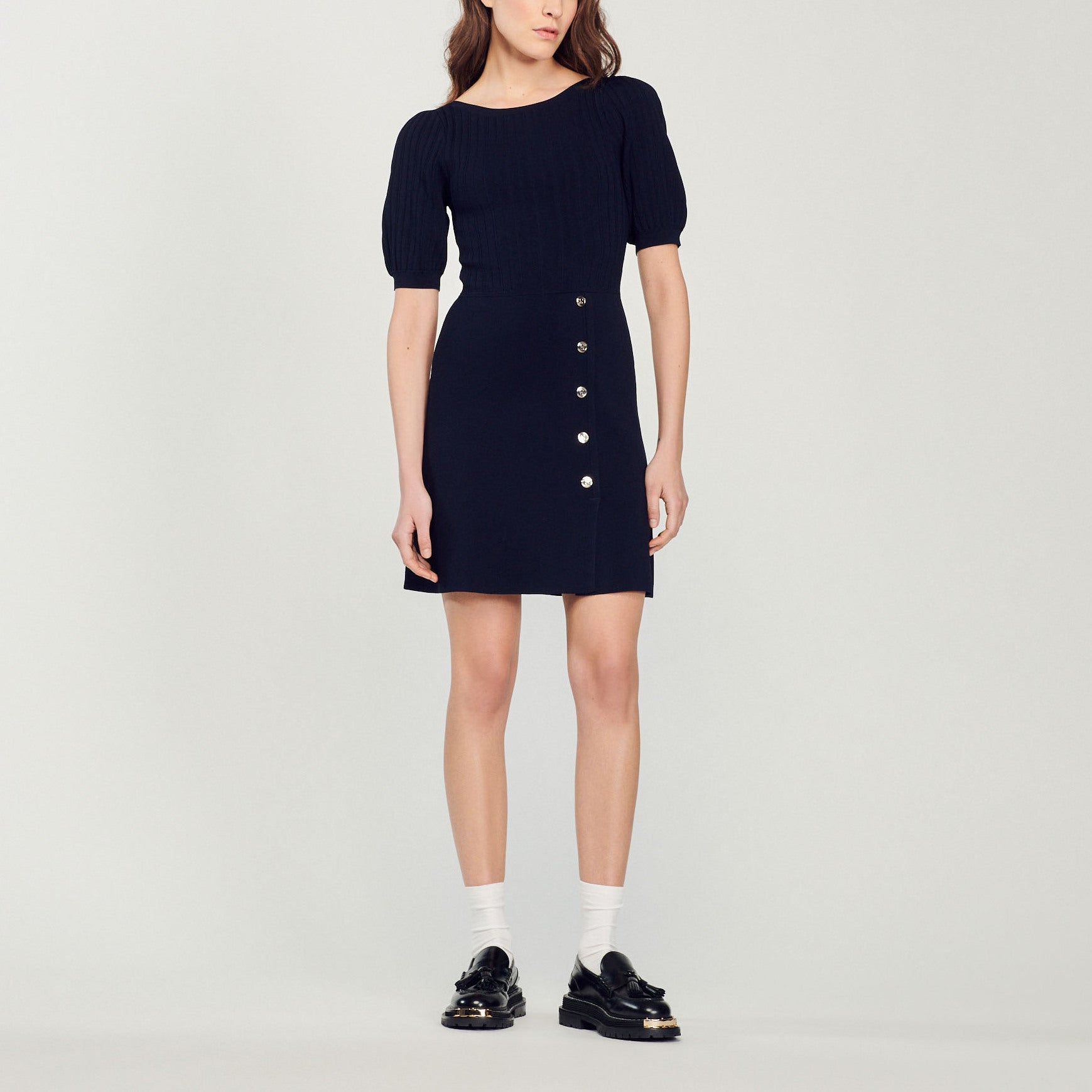 Robe courte à manches ballons Sandro seconde main