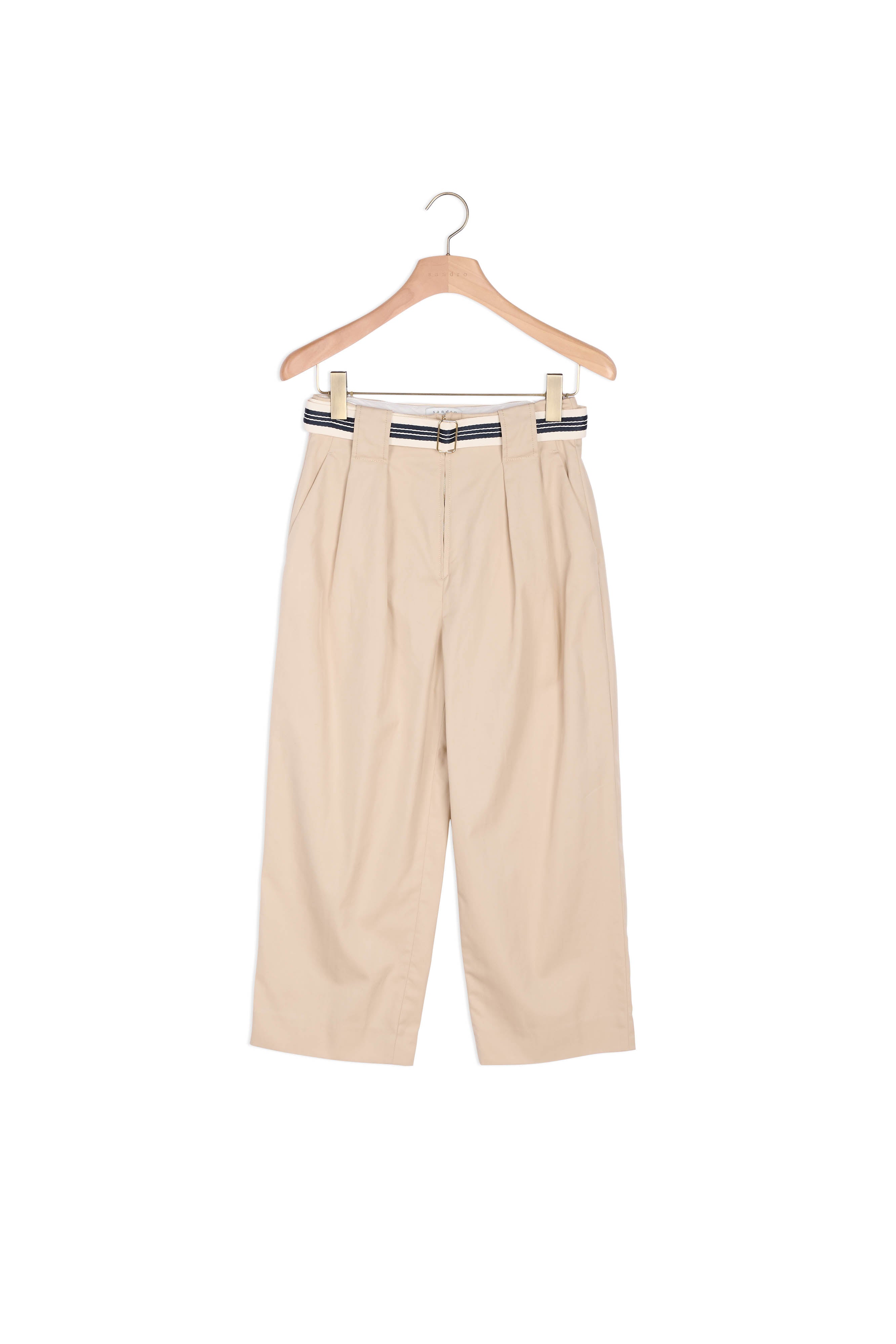 Pantalon en gabardine de coton Sandro seconde main