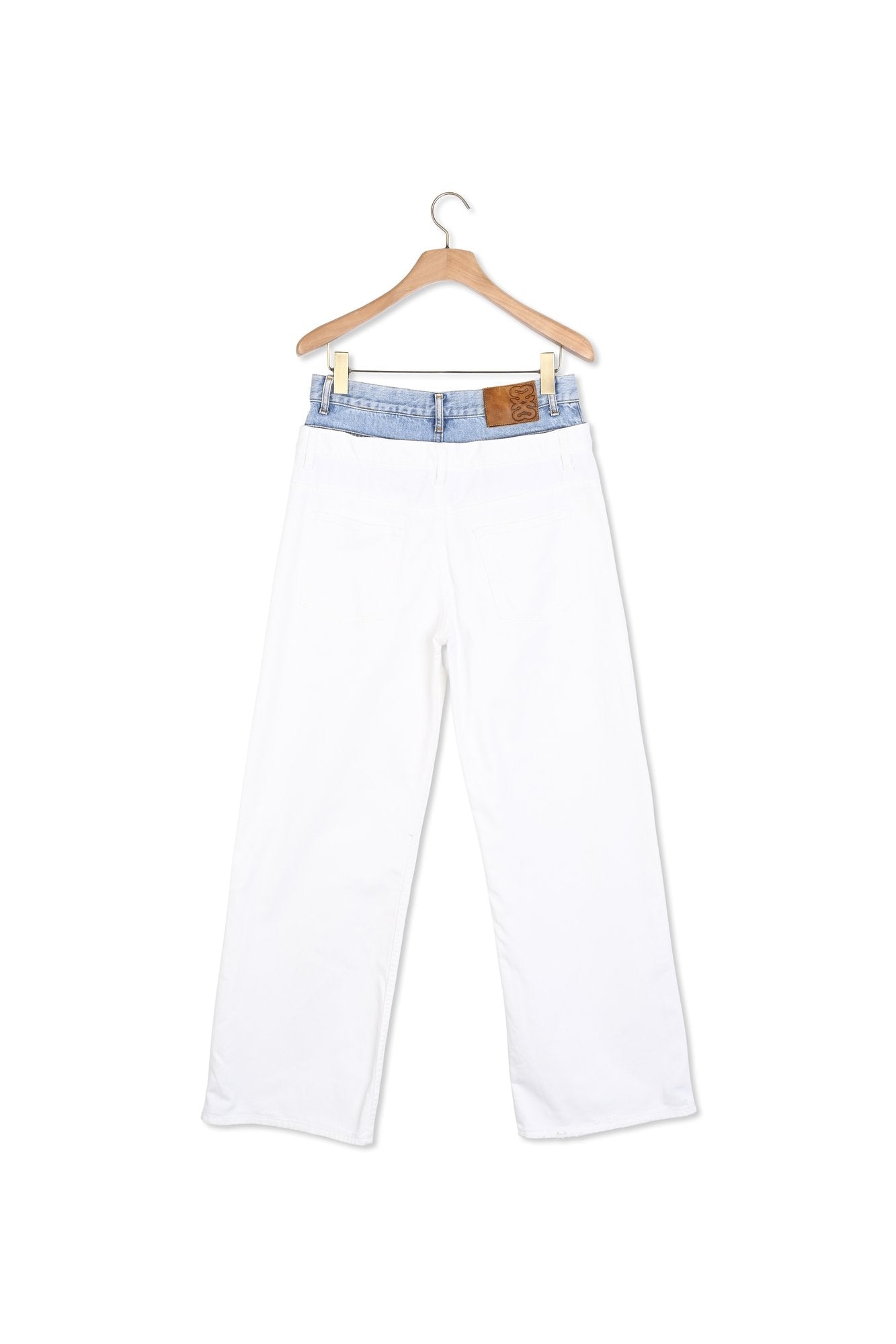 Jean double ceinture bicolore Sandro seconde main