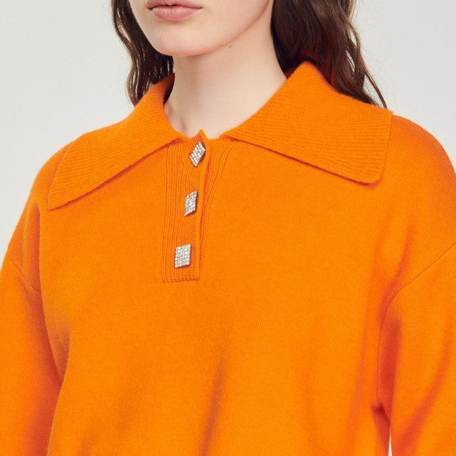 Pull court à boutons bijoux Sandro seconde main