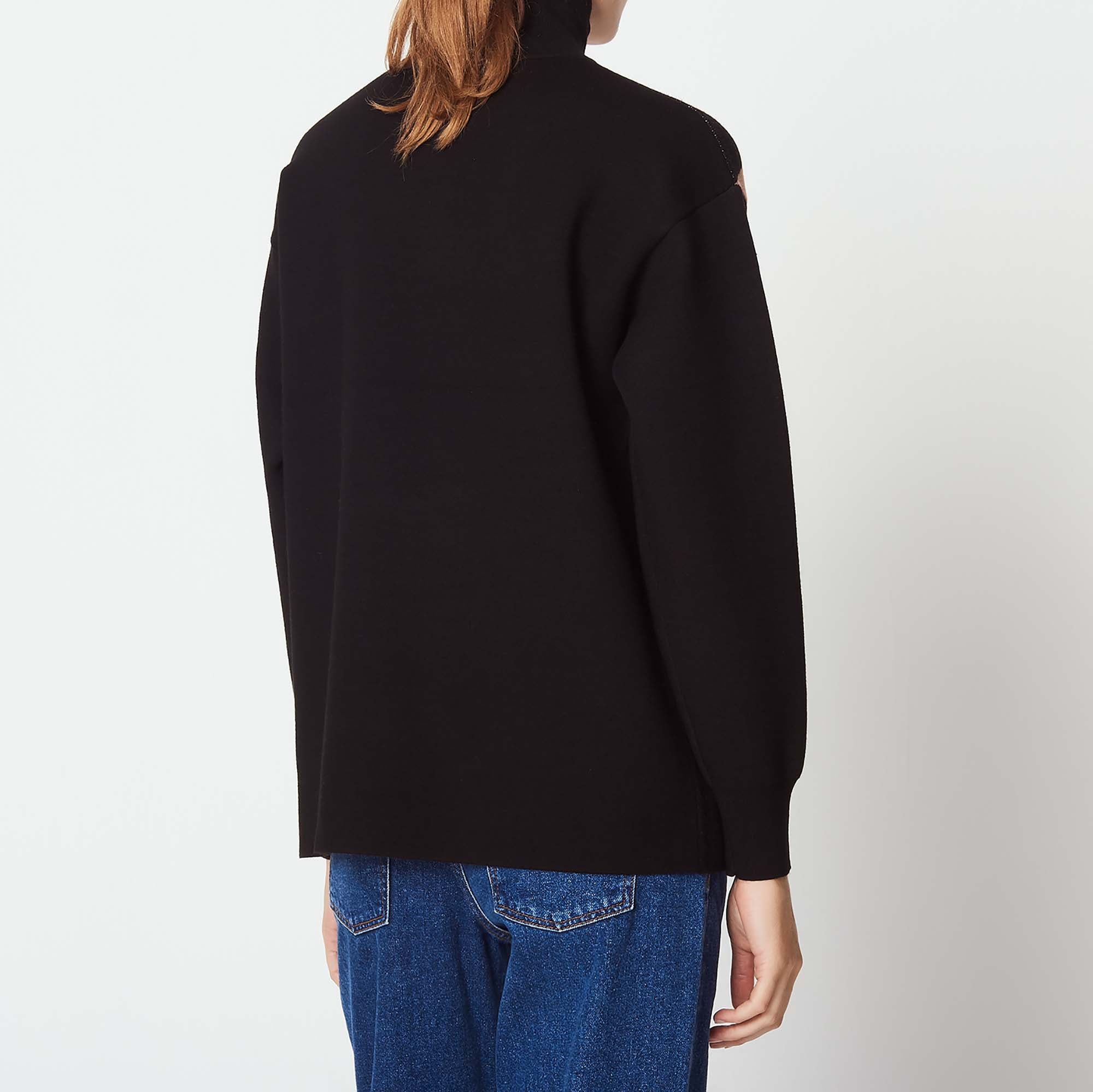 Pull tricolore à col montant zippé Sandro seconde main