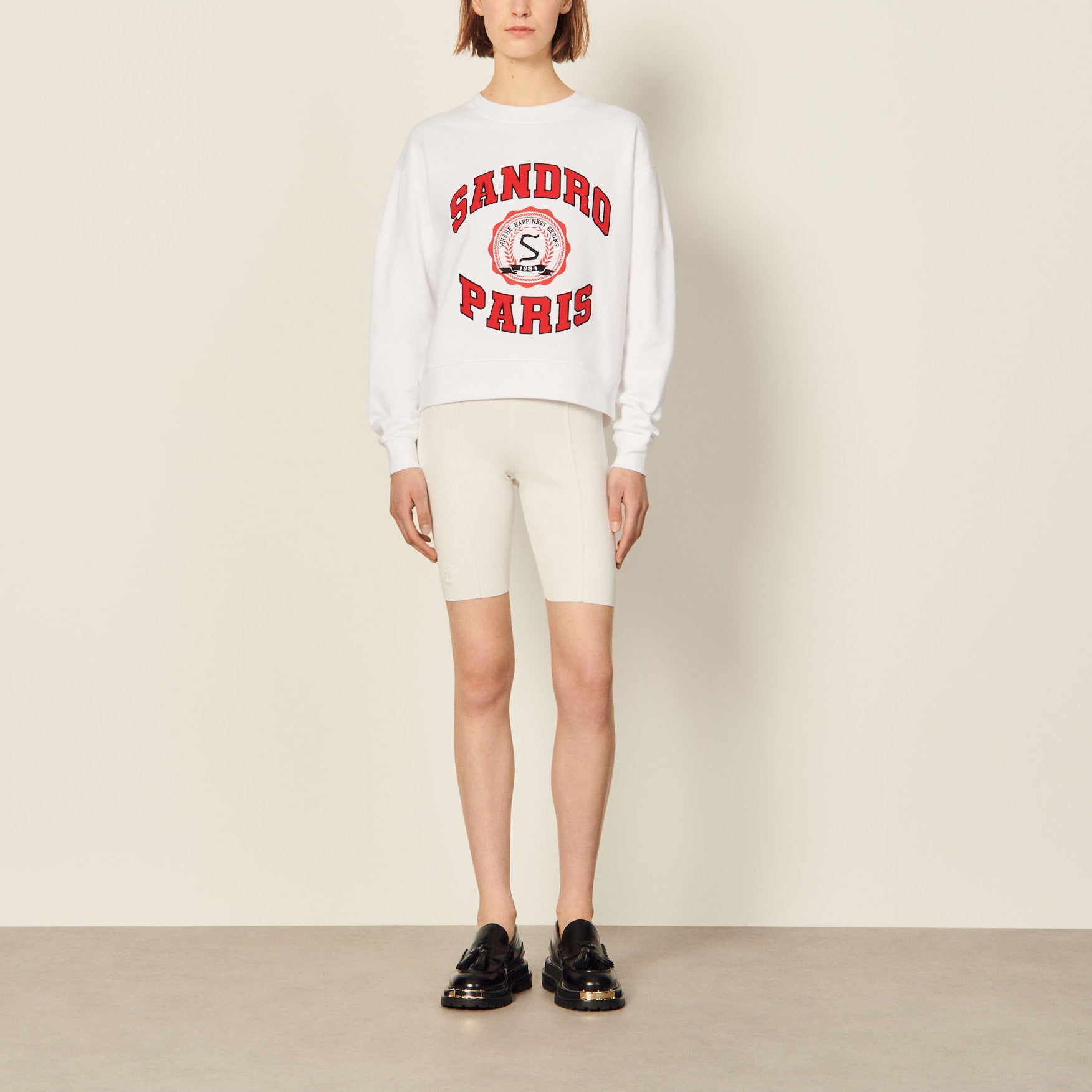 Sweatshirt imprimé en coton biologique Sandro seconde main