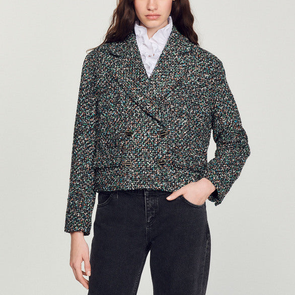 Veste courte en tweed Sandro seconde main