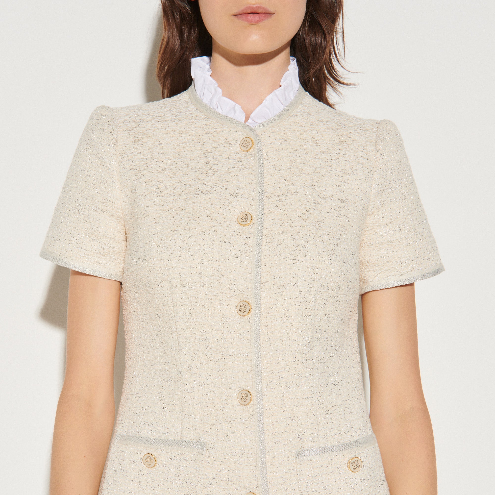 Robe Manteau en tweed fantaisie Sandro seconde main