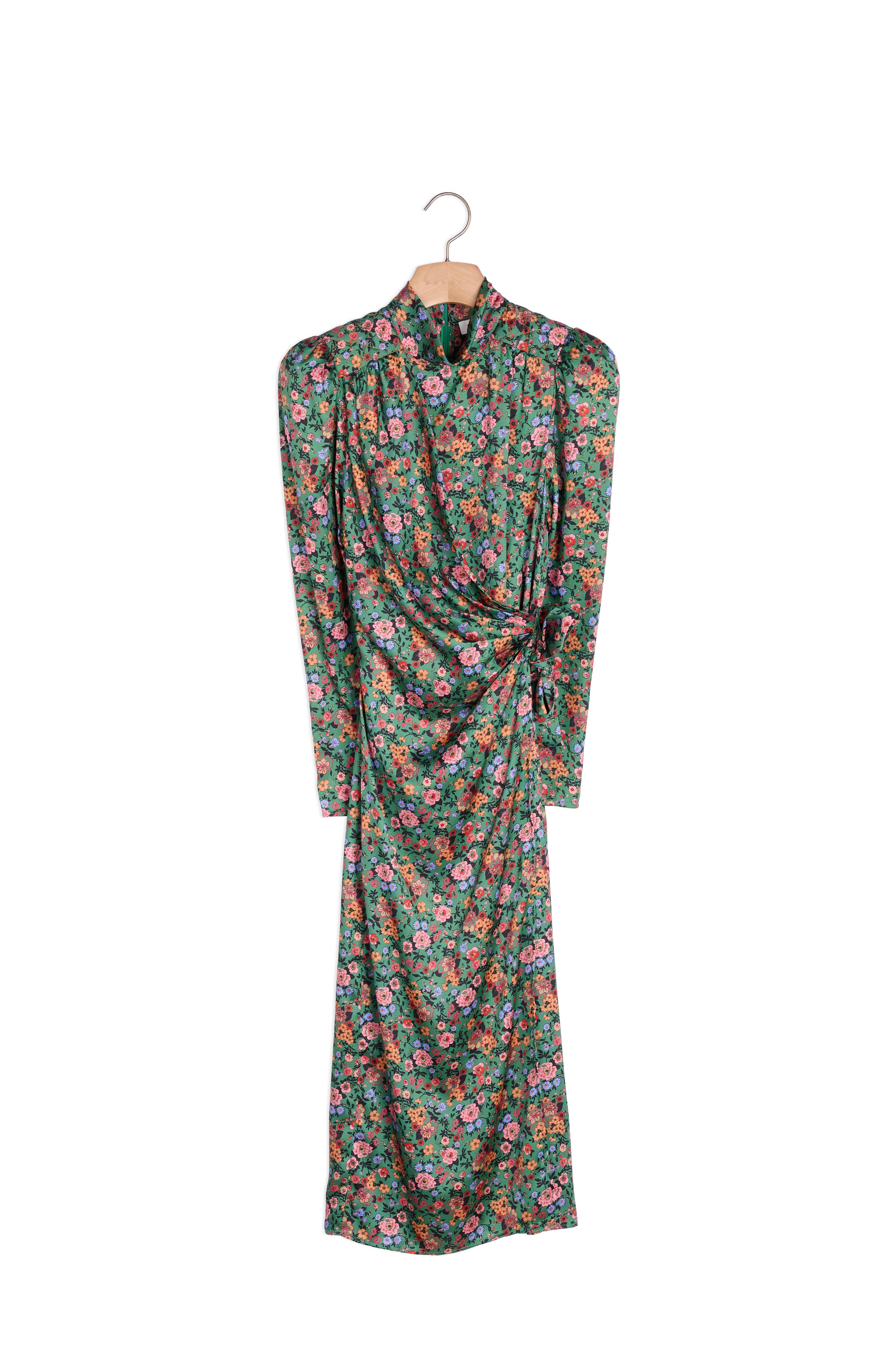 Robe mi-longue à imprimé Fleurs Sandro seconde main