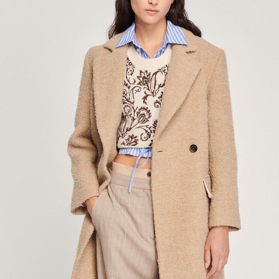 Manteau long à col tailleur Sandro seconde main