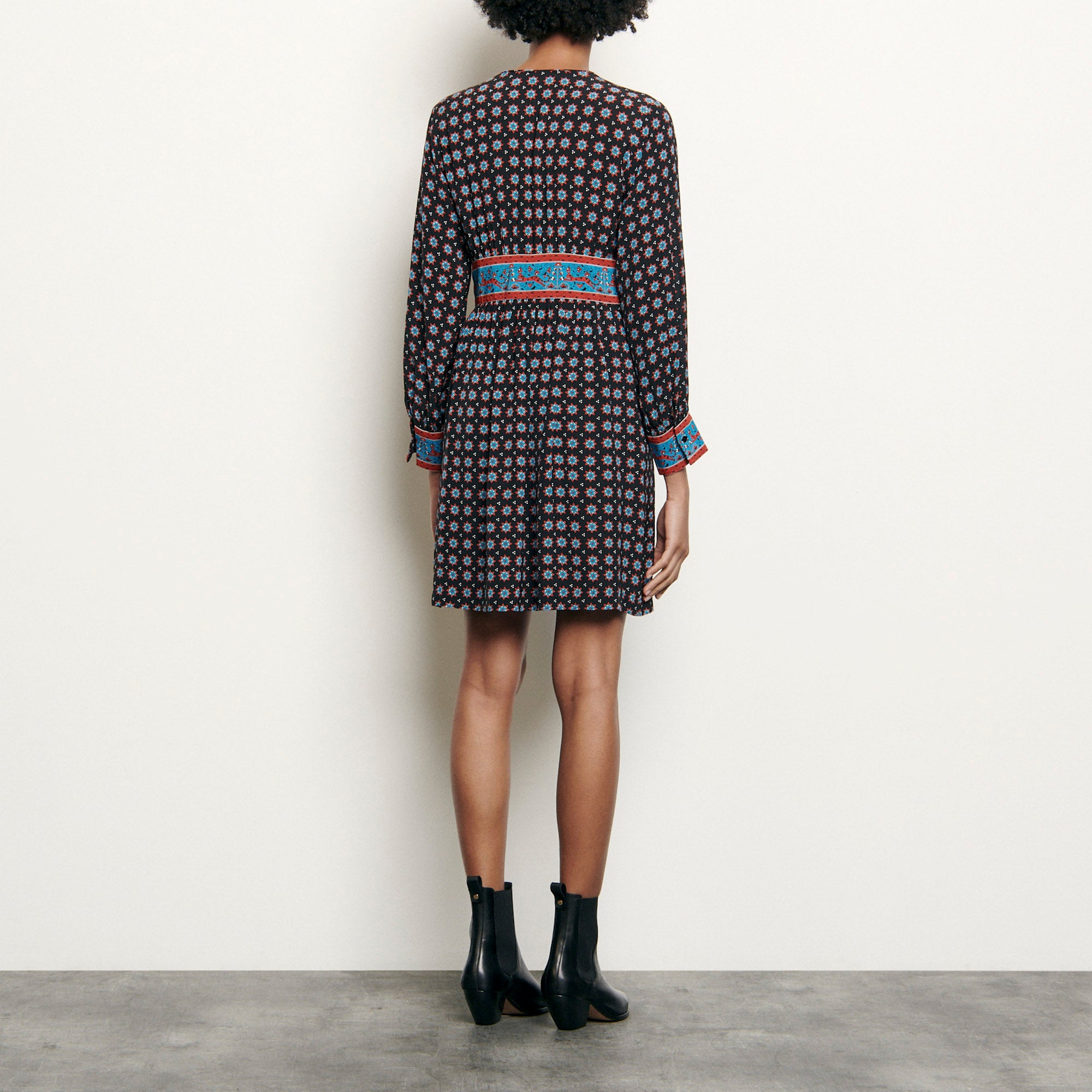 Robe courte imprimée Sandro seconde main