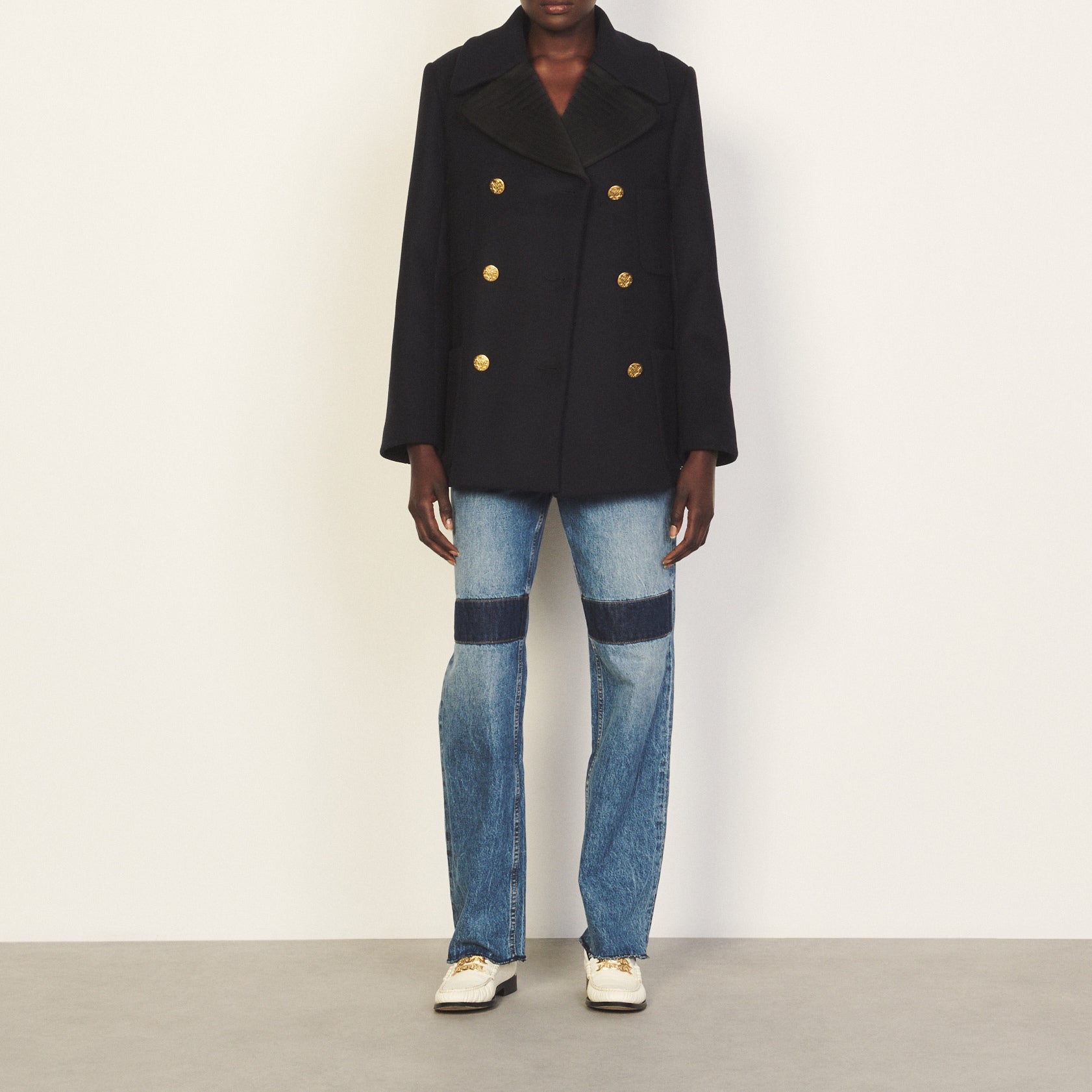 Outerwear Bleu marine Sandro seconde main