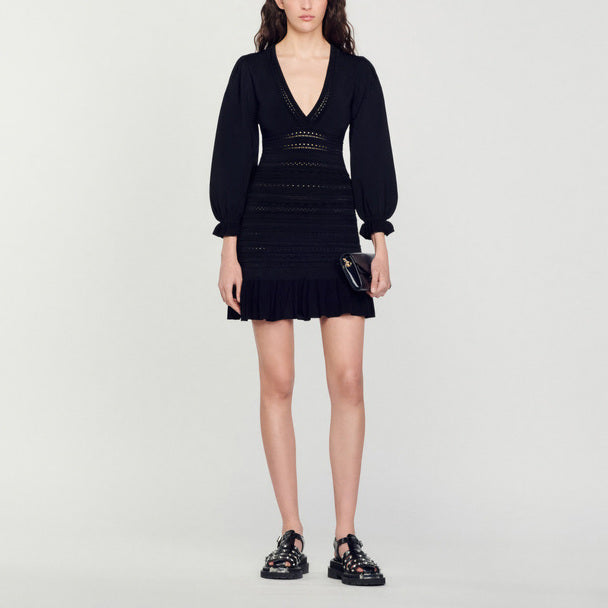 Robe courte à volants Sandro seconde main