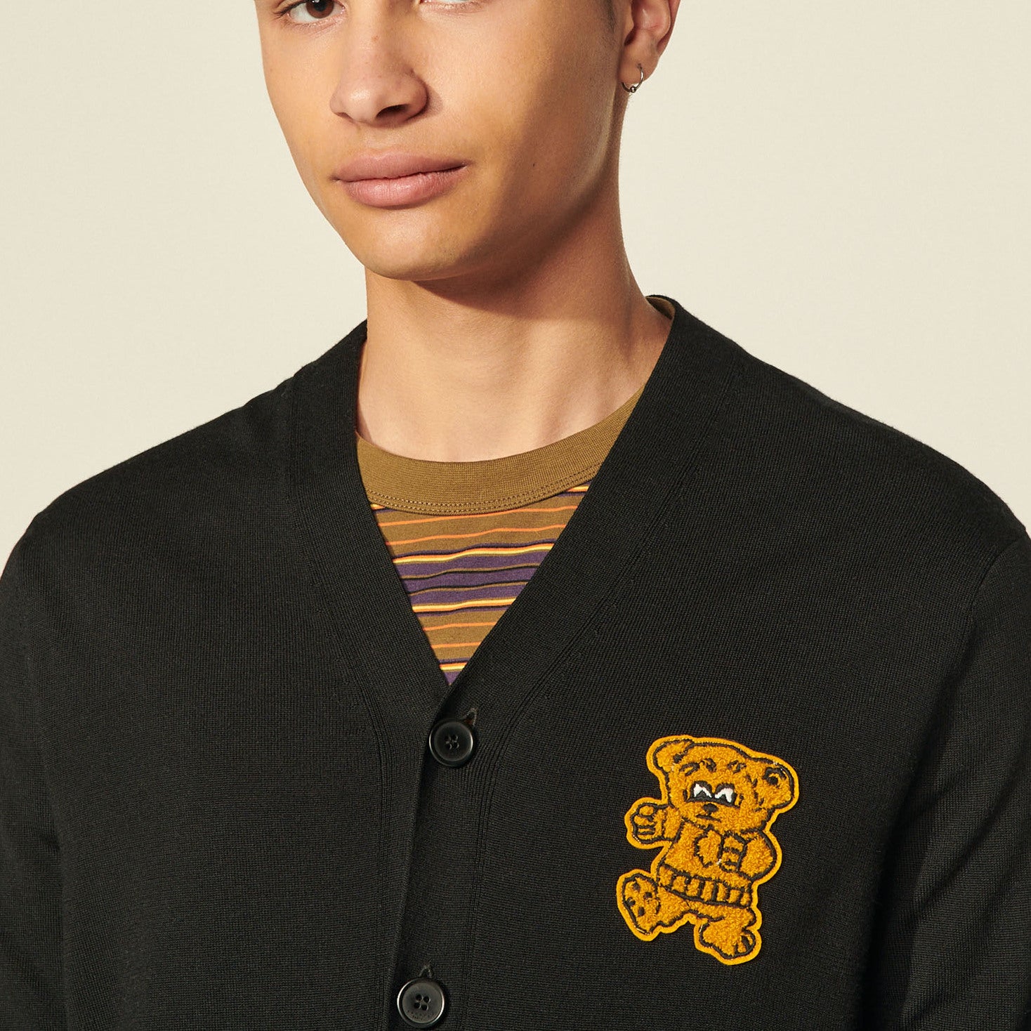 Cardigan avec patch ourson Sandro seconde main