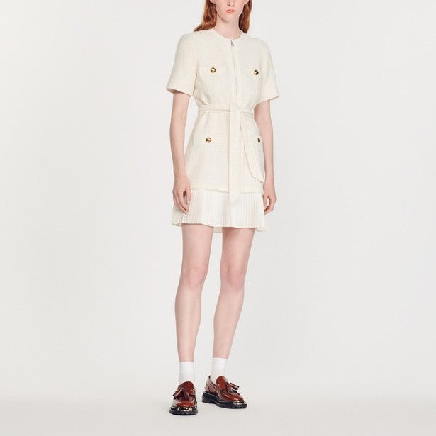 Robe Manteau en lainage effet tweed Sandro seconde main