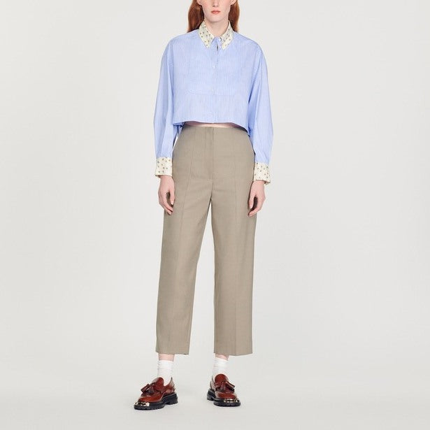 Chemise courte à col imprimé Sandro seconde main