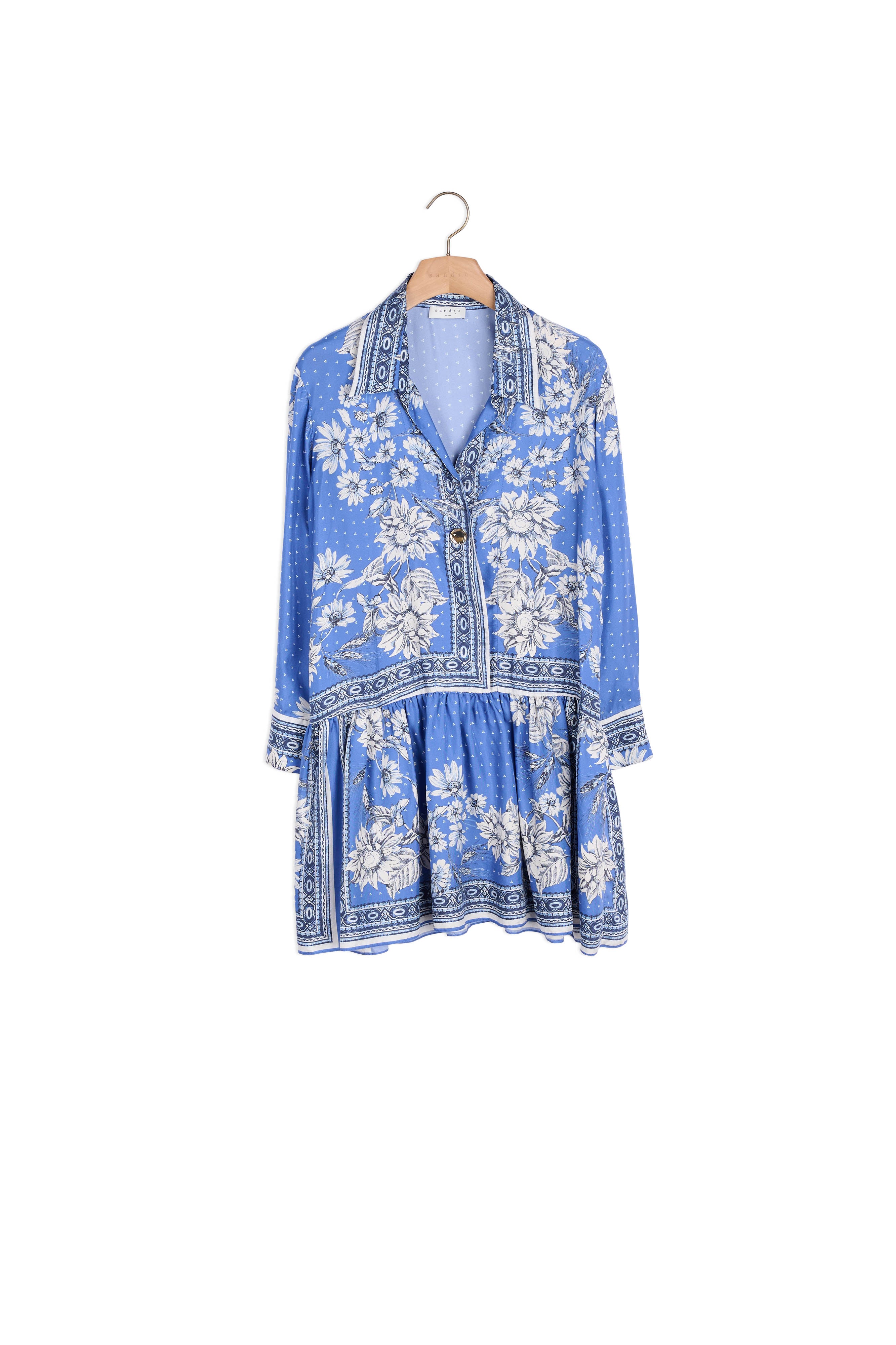 Robe en soie imprimée Sandro seconde main