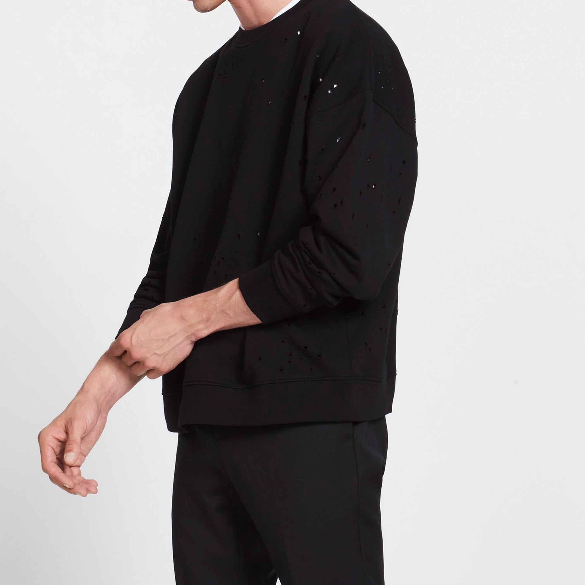 Sweat troué en coton Sandro seconde main