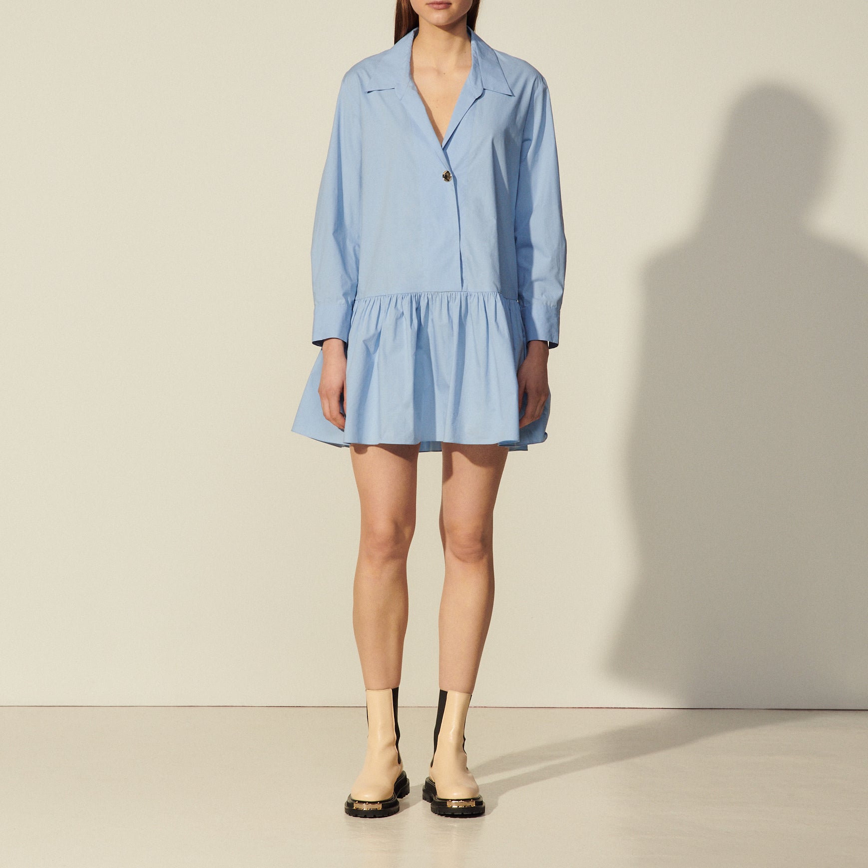 Robe esprit Chemise en coton Sandro seconde main