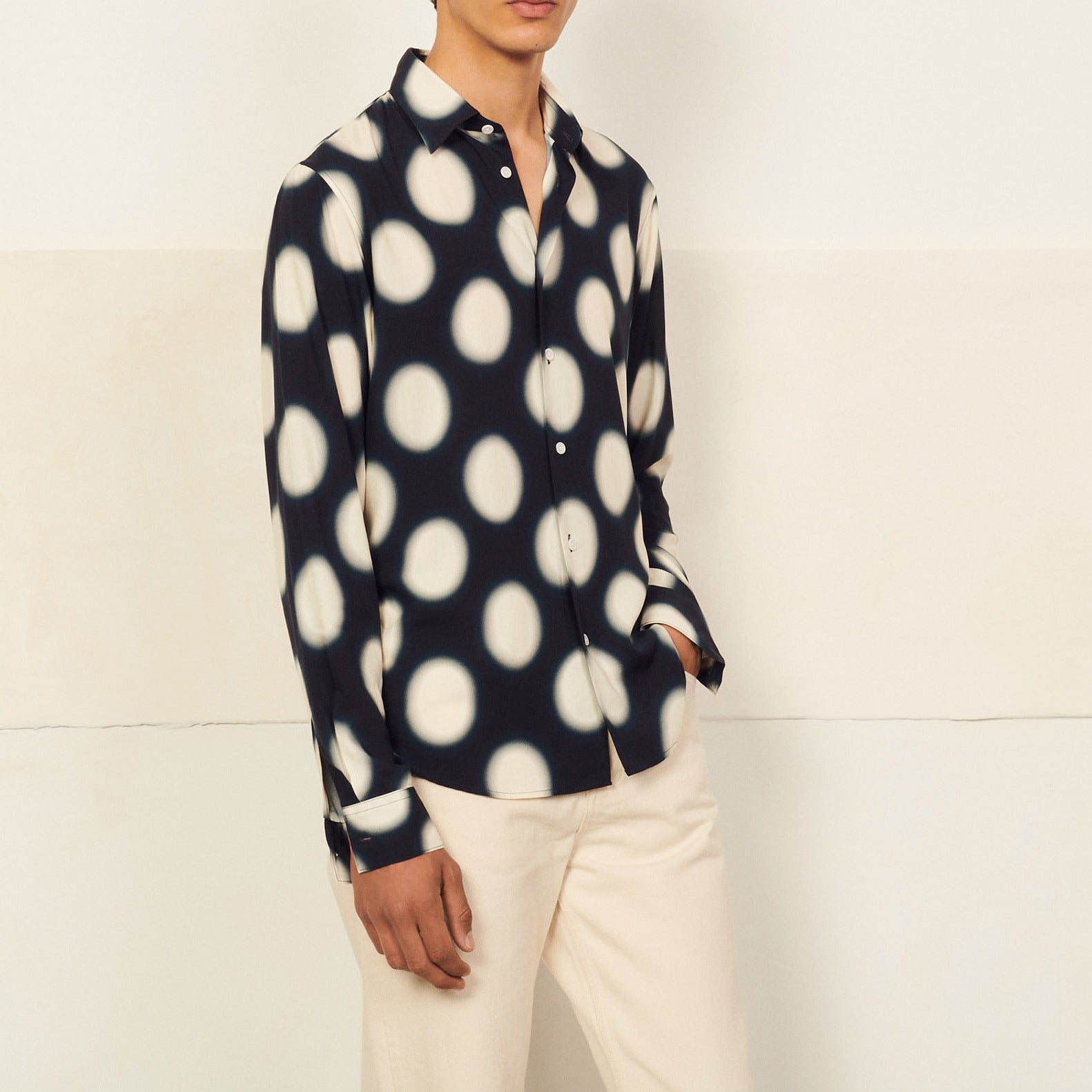 Chemise imprimée en viscose Sandro seconde main