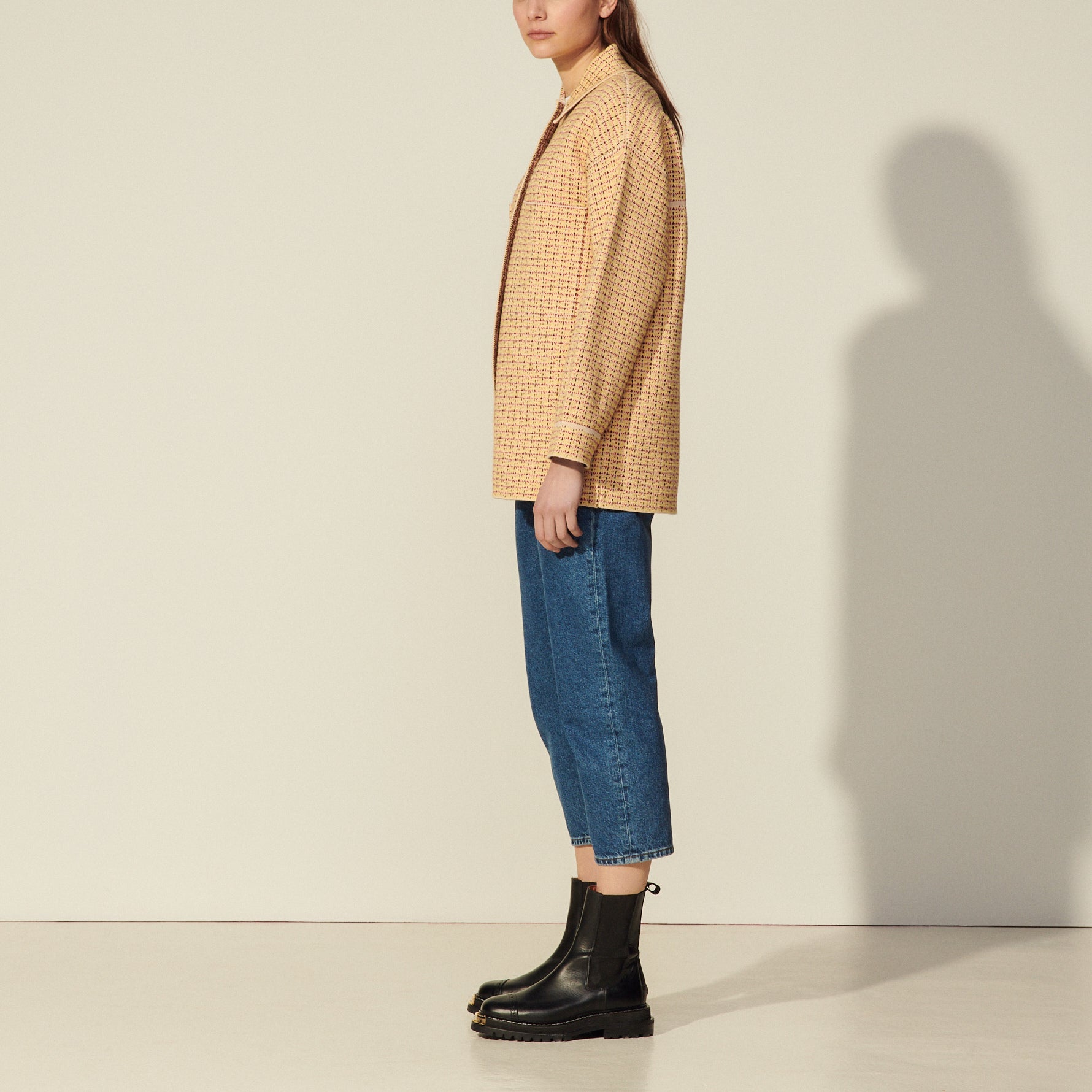 Cardicoat esprit surChemise en tweed Sandro seconde main