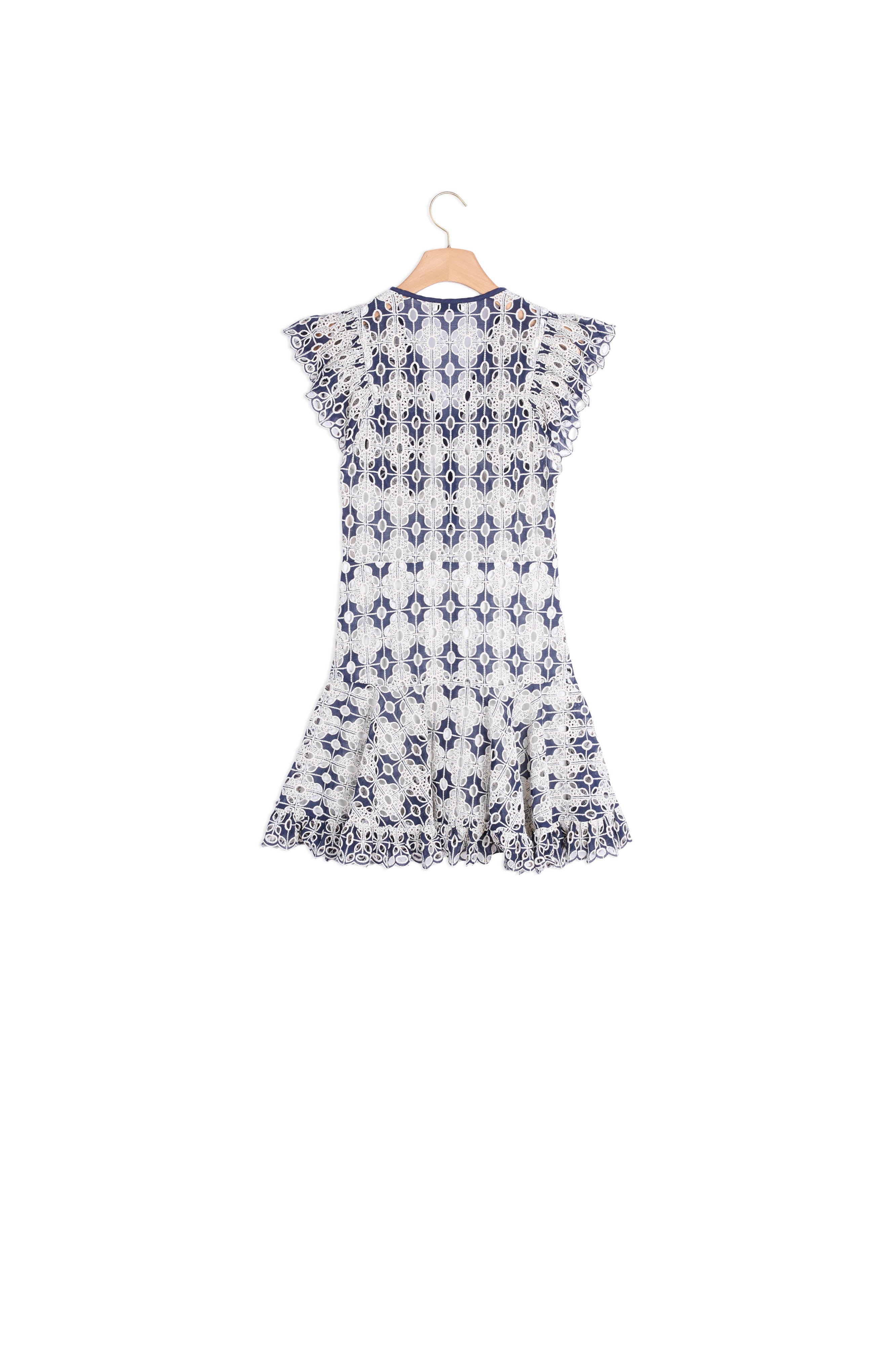 Robe courte en broderie anglaise Sandro seconde main