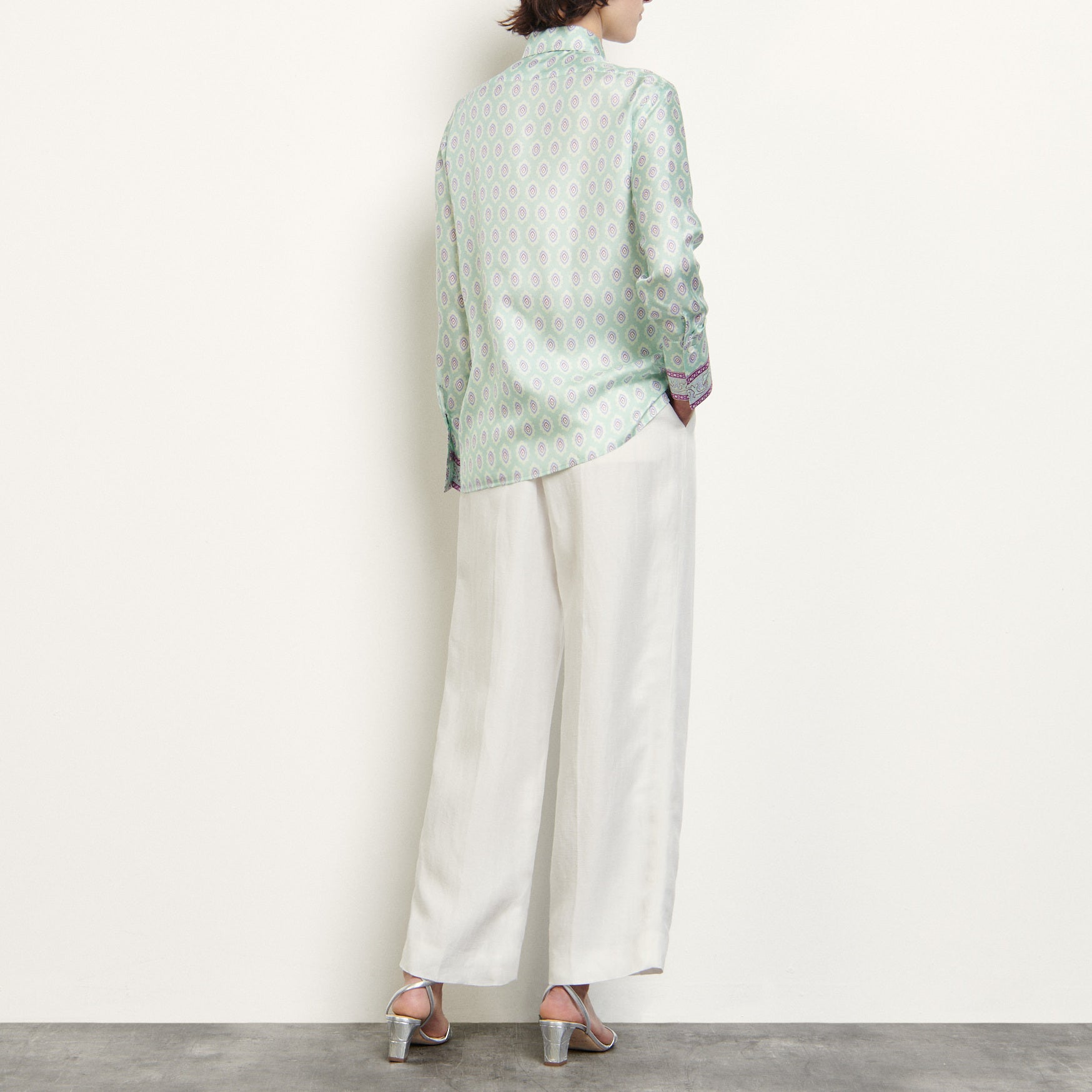 Chemise imprimée en soie Sandro seconde main