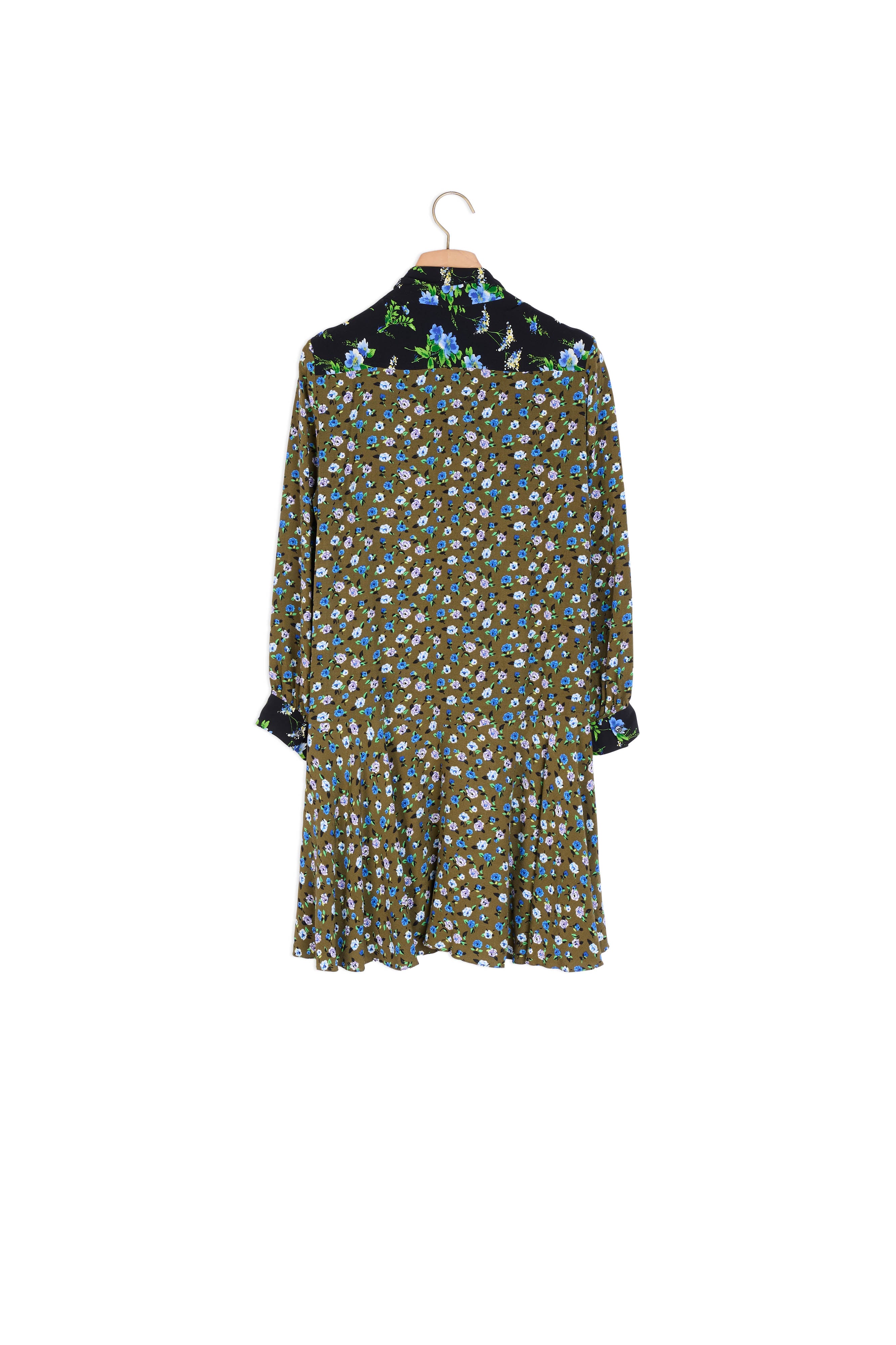 Robe courte imprimée à col lavallière Sandro seconde main