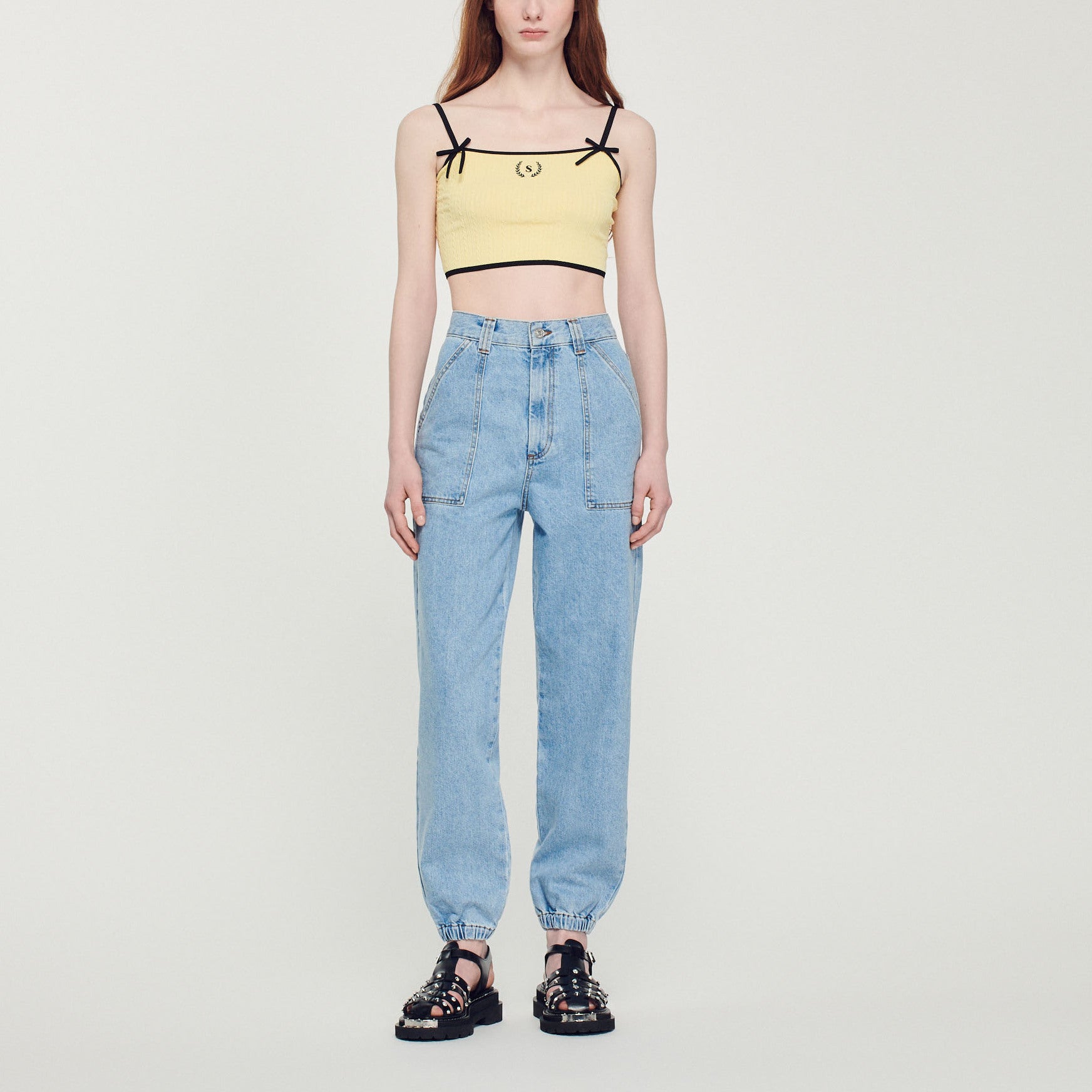 Jean en denim délavé Sandro seconde main