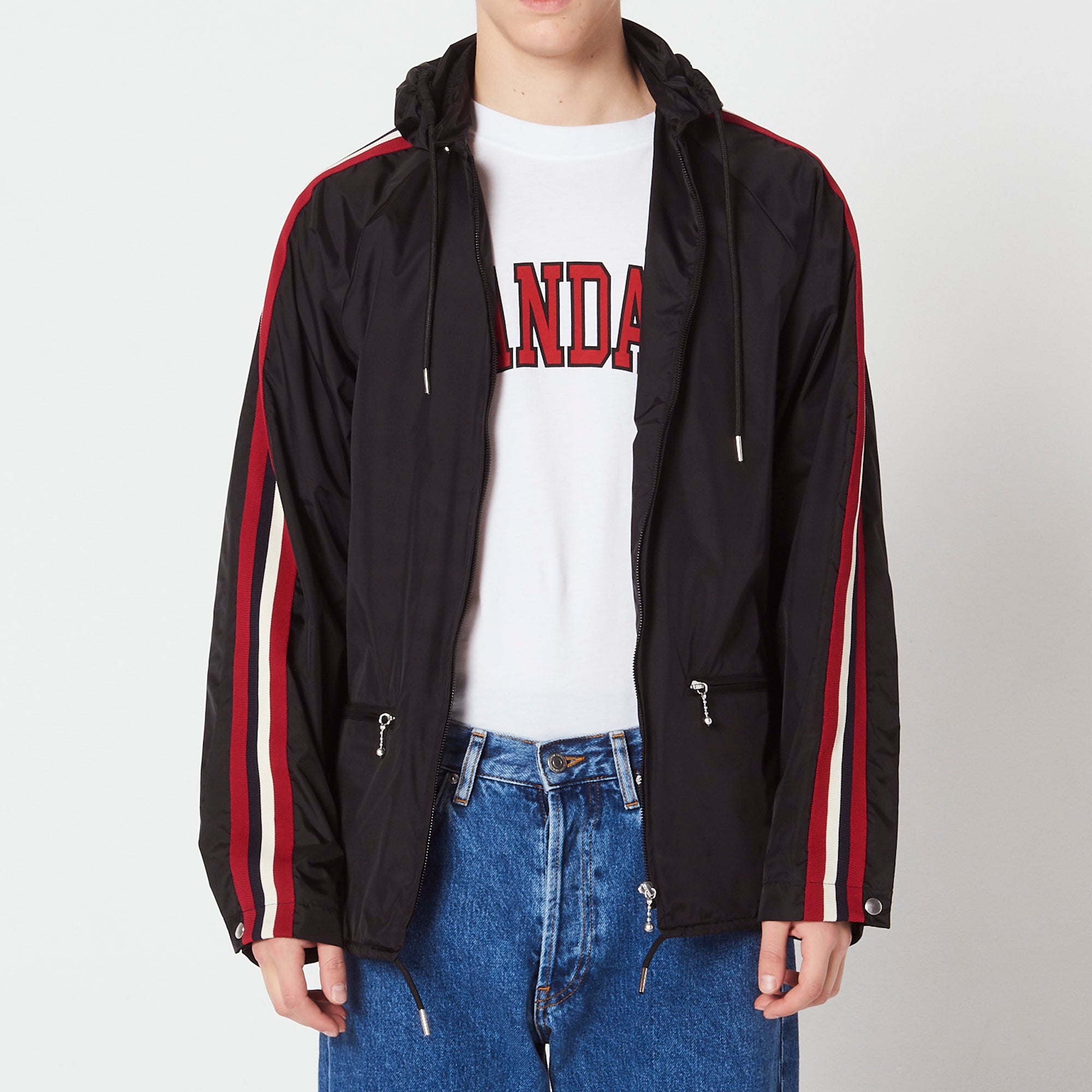 Blouson varsity zippé à capuche Sandro seconde main