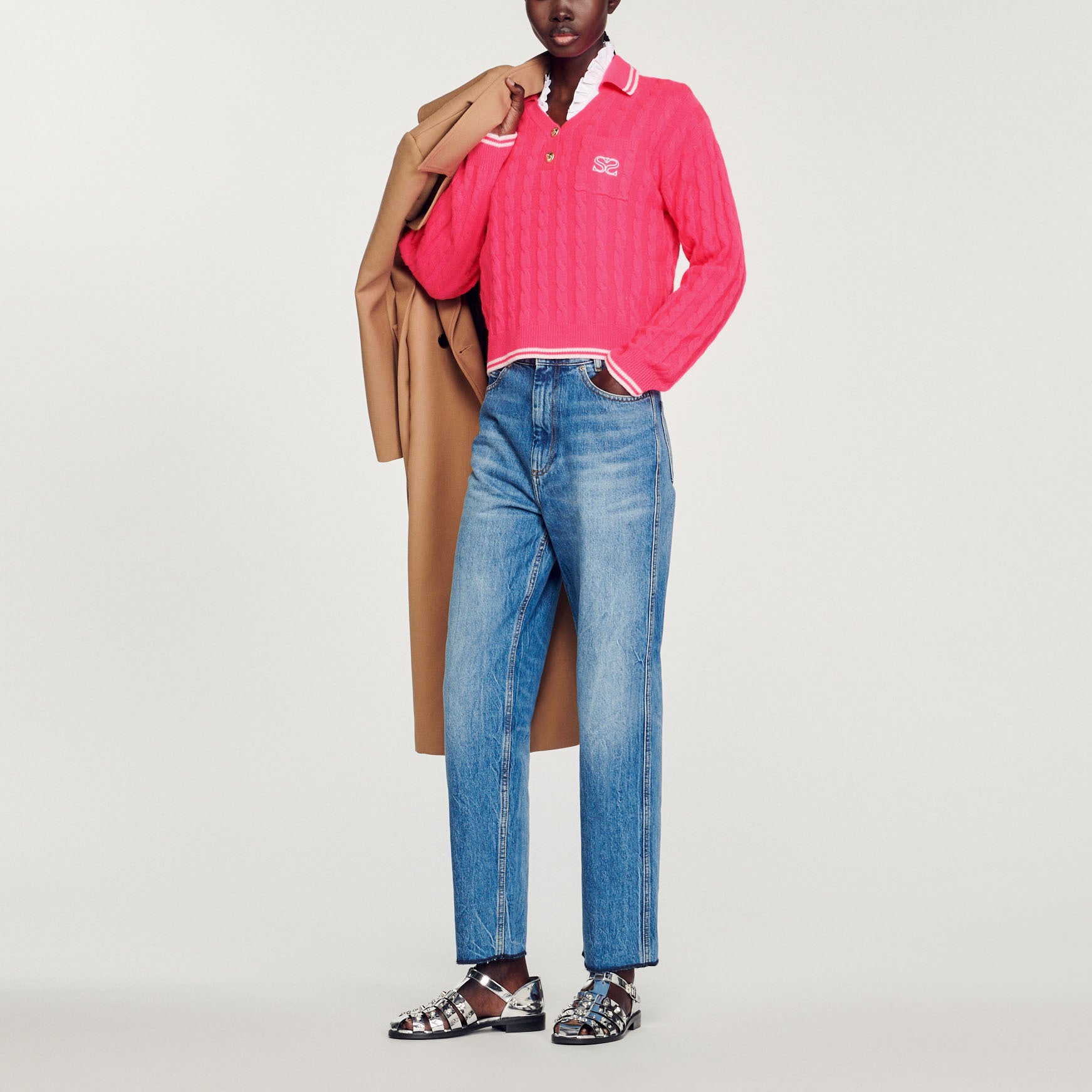 Pull en Maille torsadée Sandro seconde main