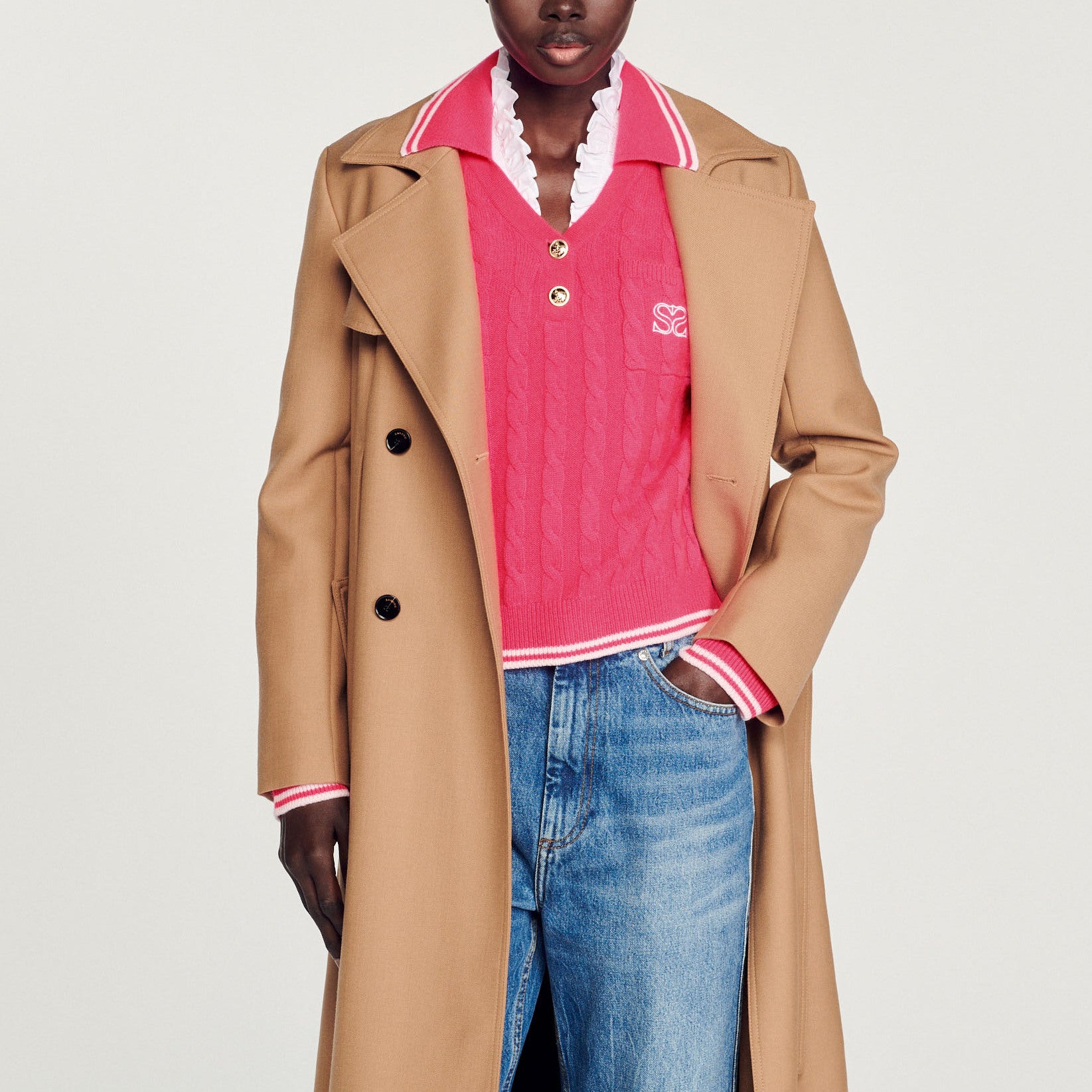 Pull en Maille torsadée Sandro seconde main