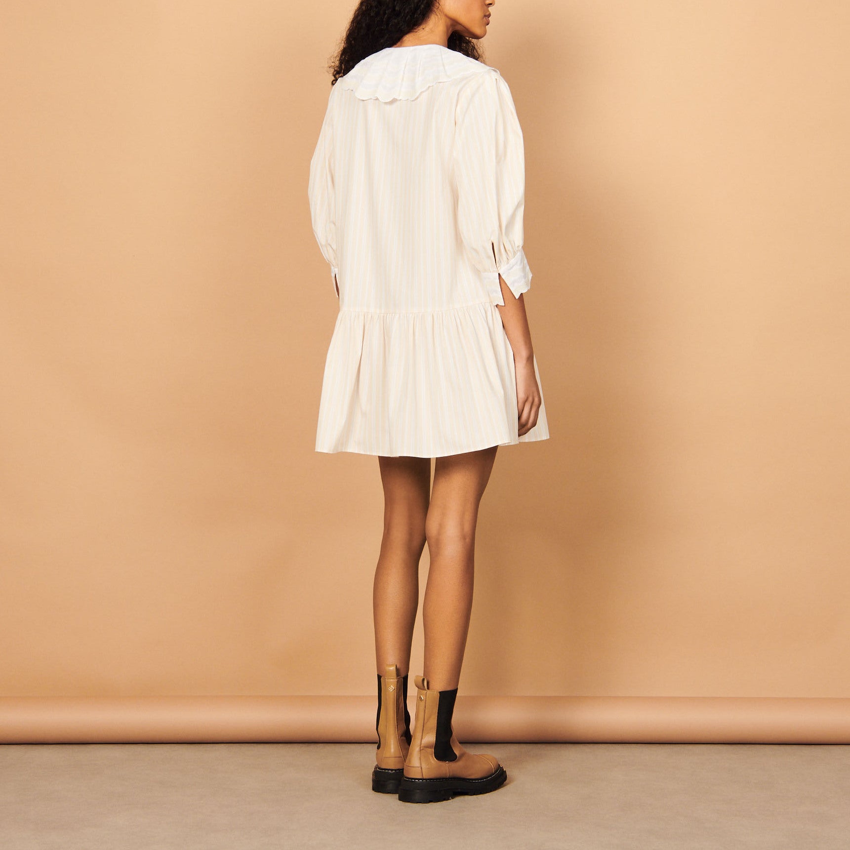 Robe courte à rayures en coton bio Sandro seconde main