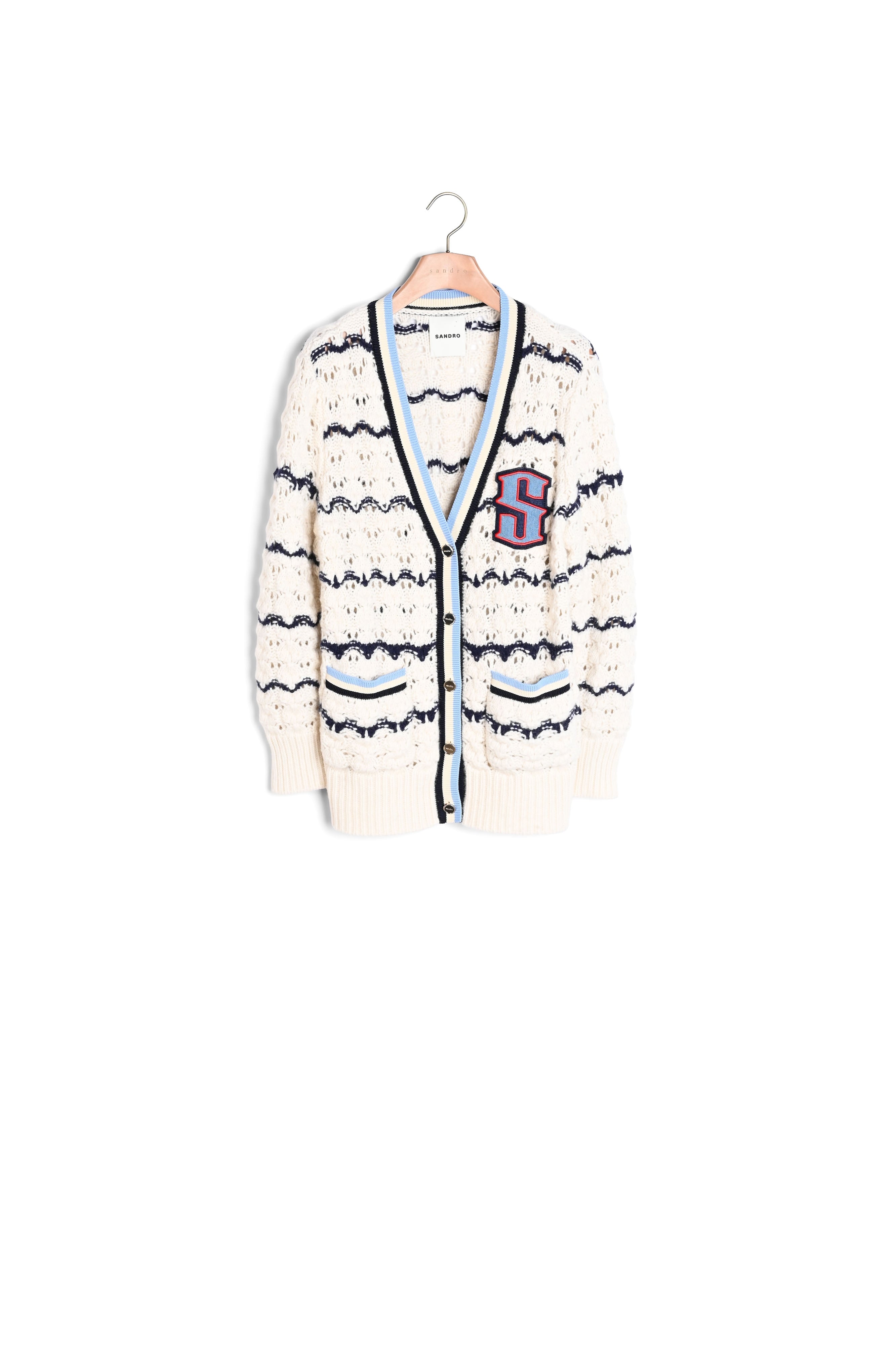 Cardi-coat avec patch Sandro seconde main