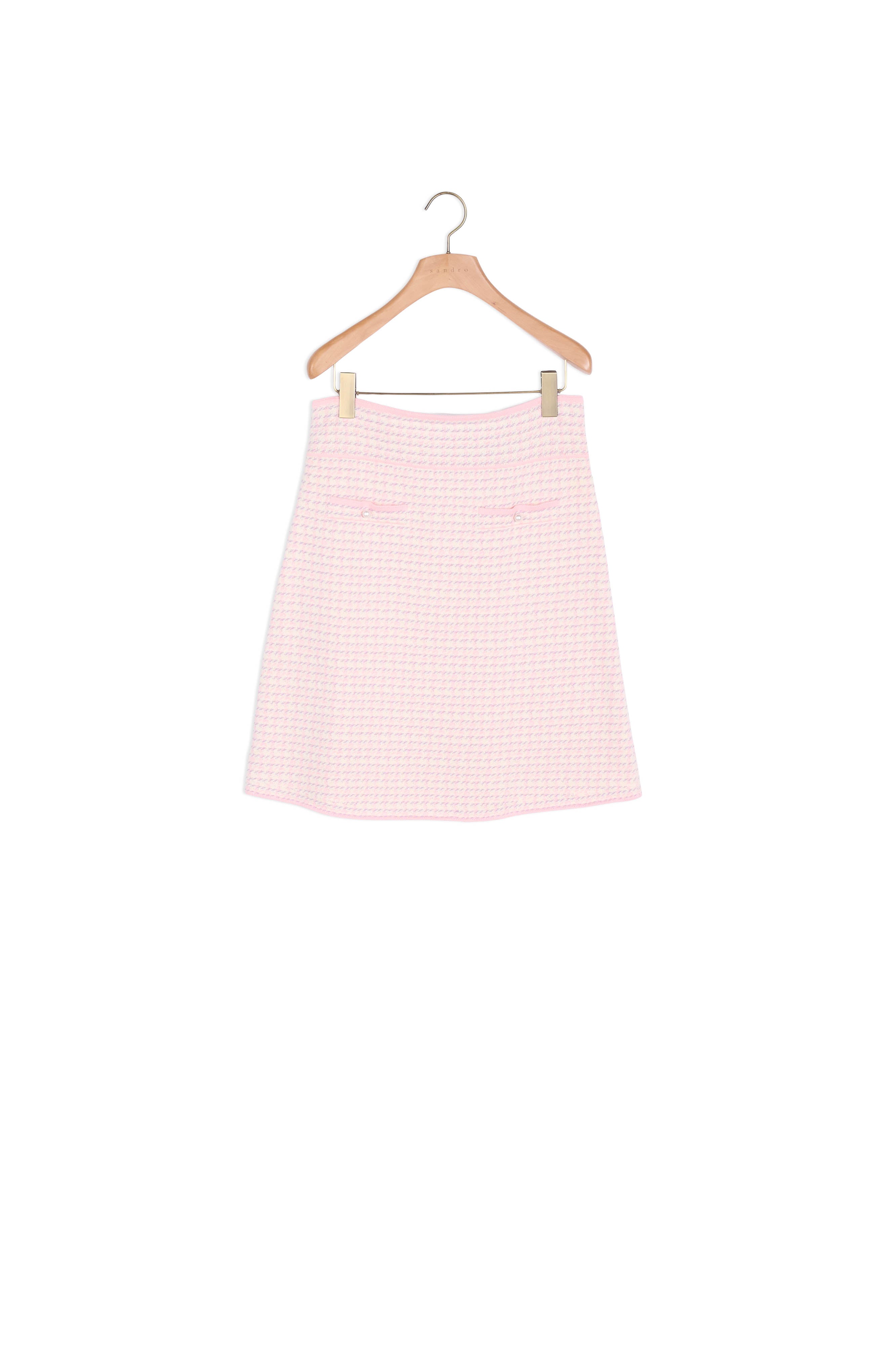 Jupe courte en tweed fantaisie Sandro seconde main