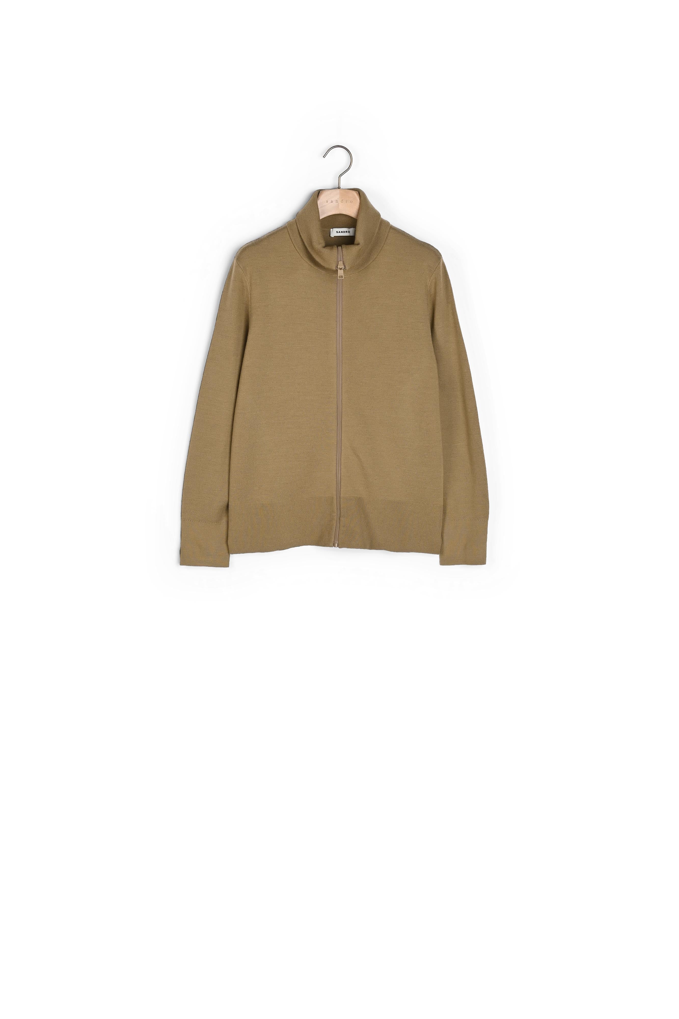 Cardigan zippé en laine Sandro seconde main